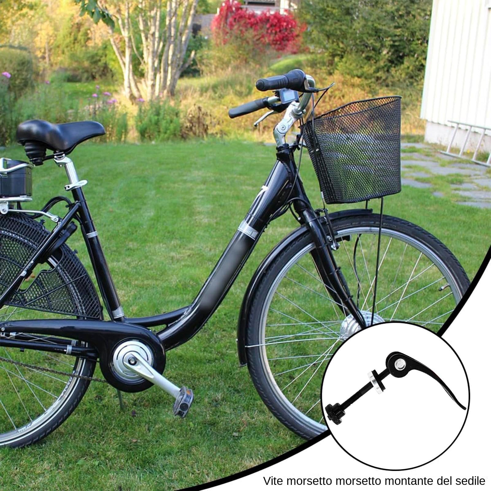 Morsetti per reggisella per bici, Morsetto a sgancio rapido per sedile per | bici |Pratico bullone del morsetto del legante delle viti del reggisella,Parte di ricambio per ciclismo con bullone per clip