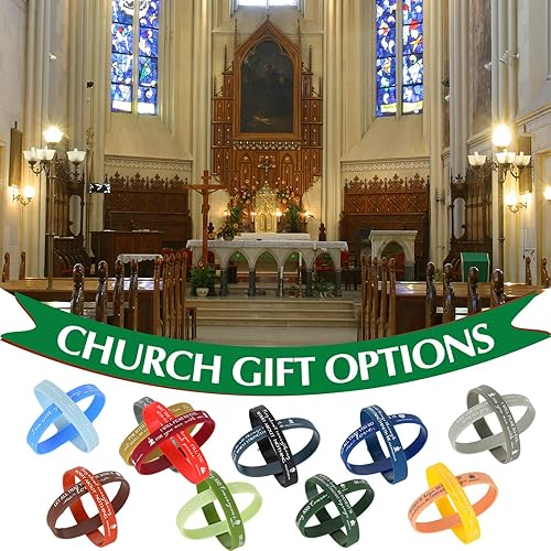 Miniatura 7 de 200 pulseras de goma con cita motivacional cristiana religiosa a granel, con versículo inspirador, llavero de silicona, pulseras elásticas para