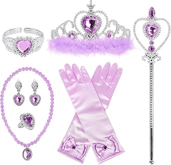 Princess Dress Up Accessories Princess Gloves Princess Crown Tiara for Girl