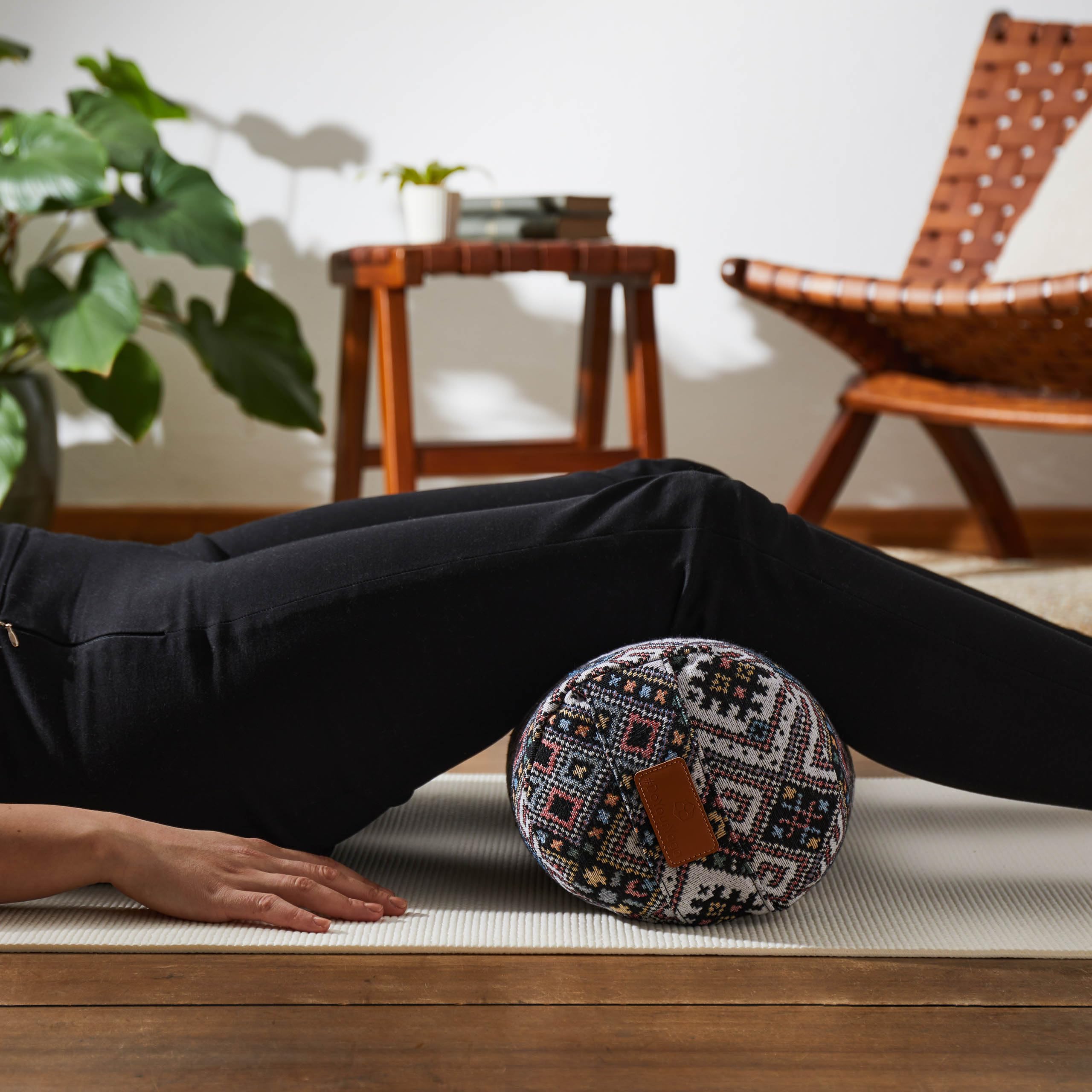 Bolster Yoga Rodillo Krishna Yin Yoga 68 x 22 cm Relleno Espelta Orgánica Cubierta Algodón Lavable Cojín Zafu Yoga Rodilla Rulo Pilates