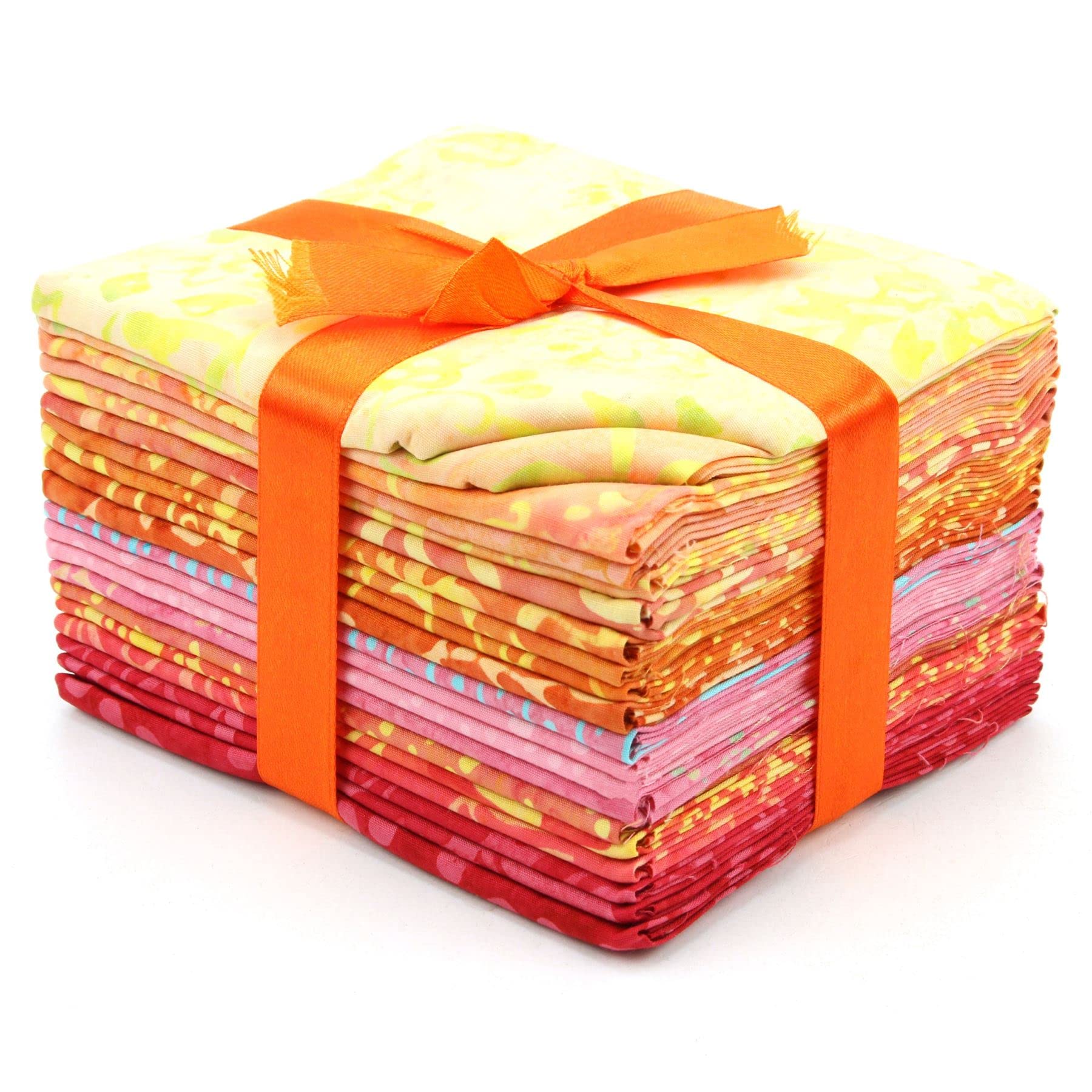 LoudElephant Cotton Batik Pre Cut Fabric Bundles - Fat Quarter - Flame