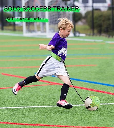 Miniatura 2 de Entrenador de fútbol, voleibol, rugby y fútbol americano, cinturón ajustable para niños y adultos para entrenar el lanzamiento de patadas de fútbol