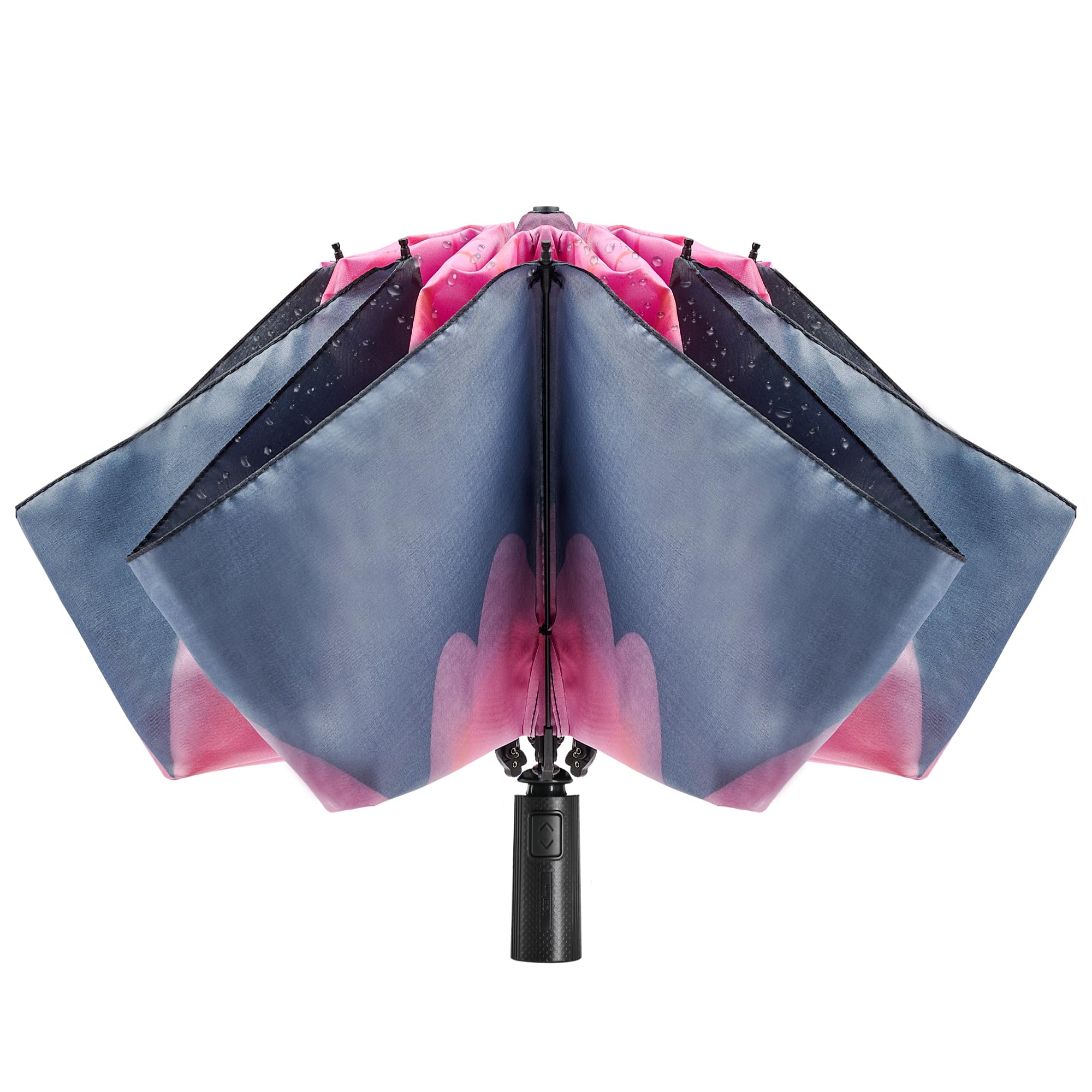 ACEIken Sturmfester Automatik Regenschirm - Kompakter,Faltbarer Taschenschirm für Herren und Damen,8 Rippen,Wasserdicht und Winddicht,Ideal für Reisen und Alltag,106/116 cm Spannweite