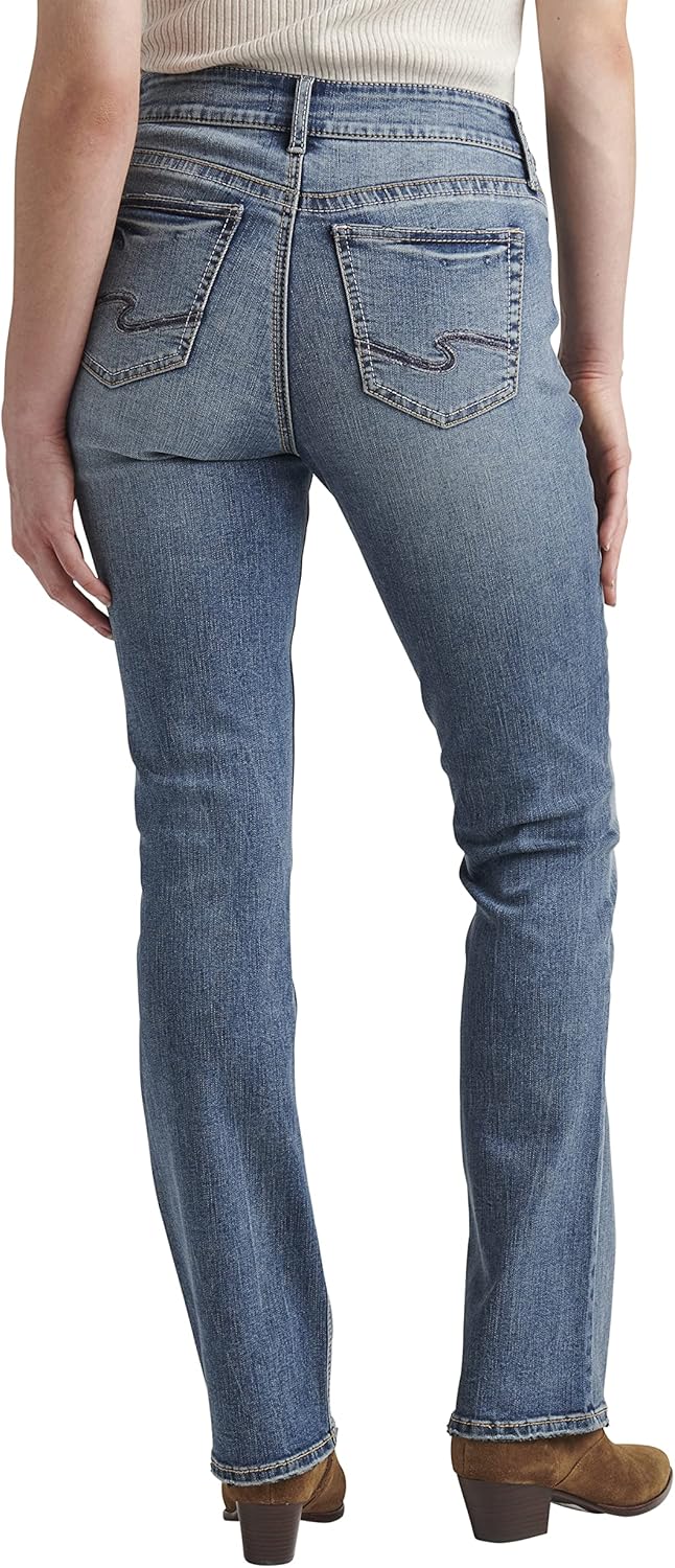 Silver Jeans Co. Women’s Elyse Mid Rise Comfort Fit Slim Bootcut Jeans