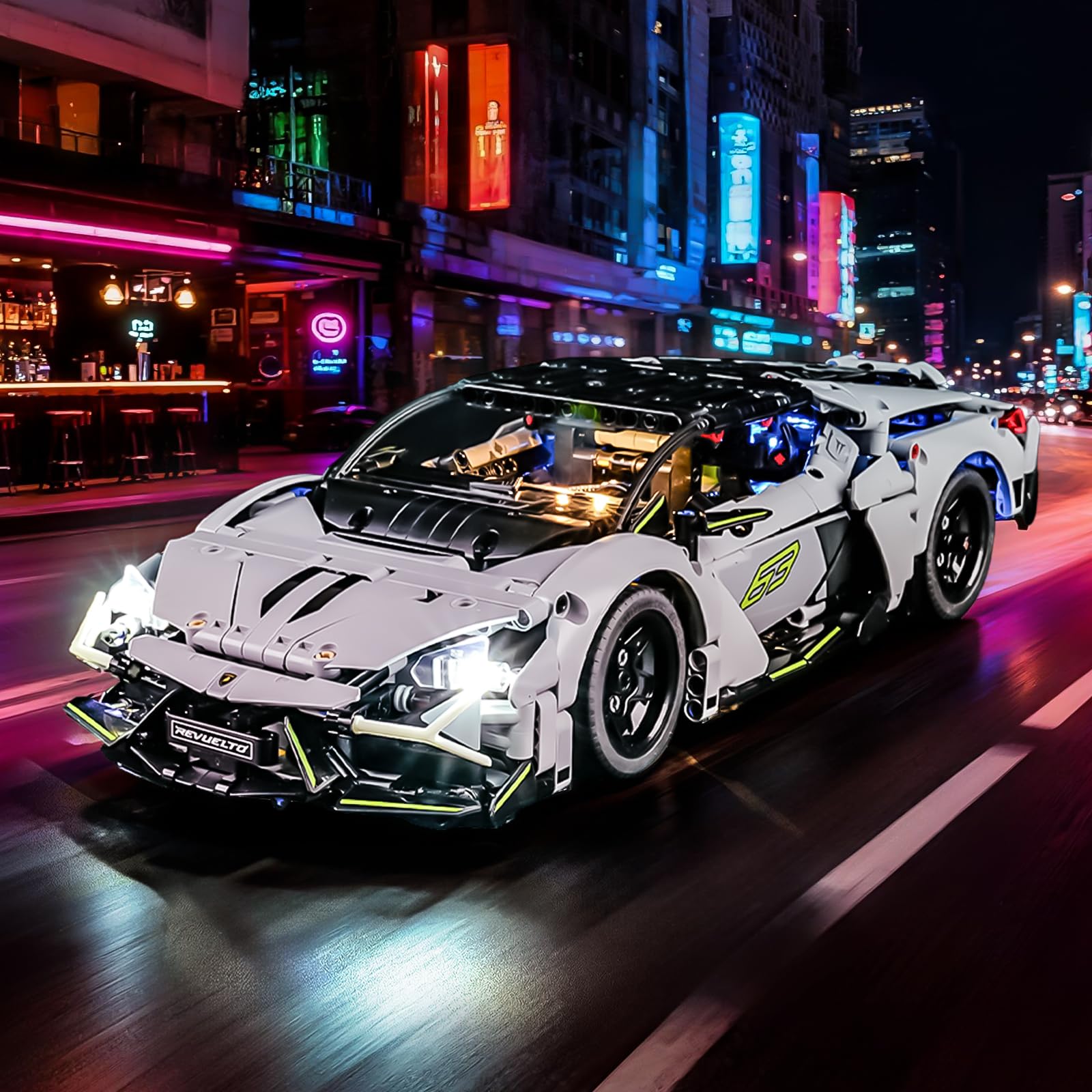 YEABRICKS LED Light for Lego-42214 Technic Lamborghini Revuelto Super Sports Car Building Blocks Model (Building Set NOT Included)