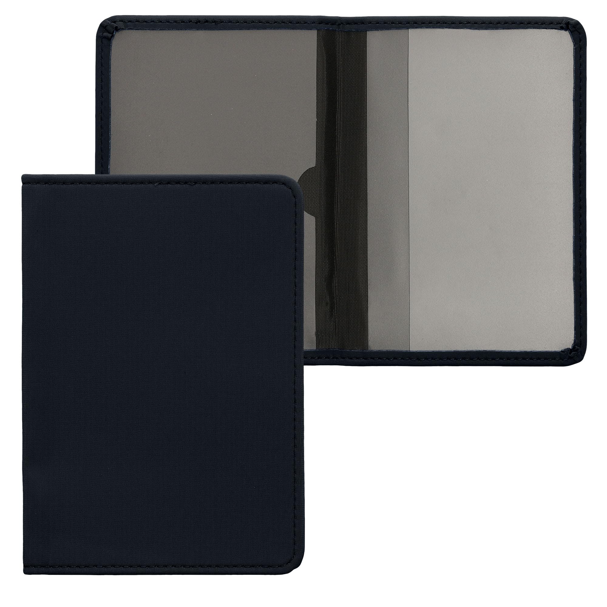 kwmobile Custodia in Neoprene per Libretto Circolazione Auto - Cover Portalibretto con Scomparti per Tessere Patente - Foderina Porta Documenti nero
