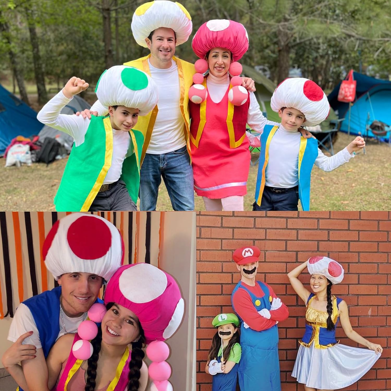 Anime Mushrooms Hats Caps Cute Red and Green Hats Halloween Coplay Hat for Adults - Image 4