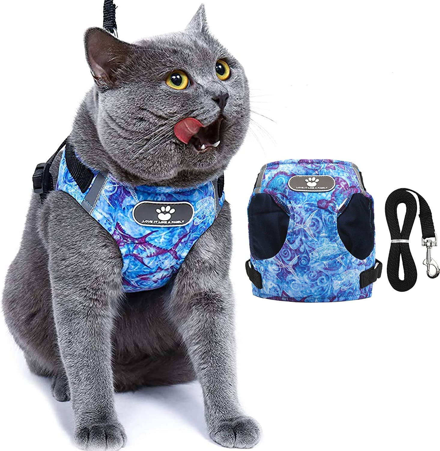 KUTKUT Adjustable Small Medium Dog and Cat Harness, No Pull, No Choke Breathable & Reflective Harness and Leash for Medium Dogs and Cats (Size XL, Size: 47 cm-52 cm, Pet Weight 7-10 Kg) (B08WLD2S8F) Amazon Price History, Amazon Price Tracker