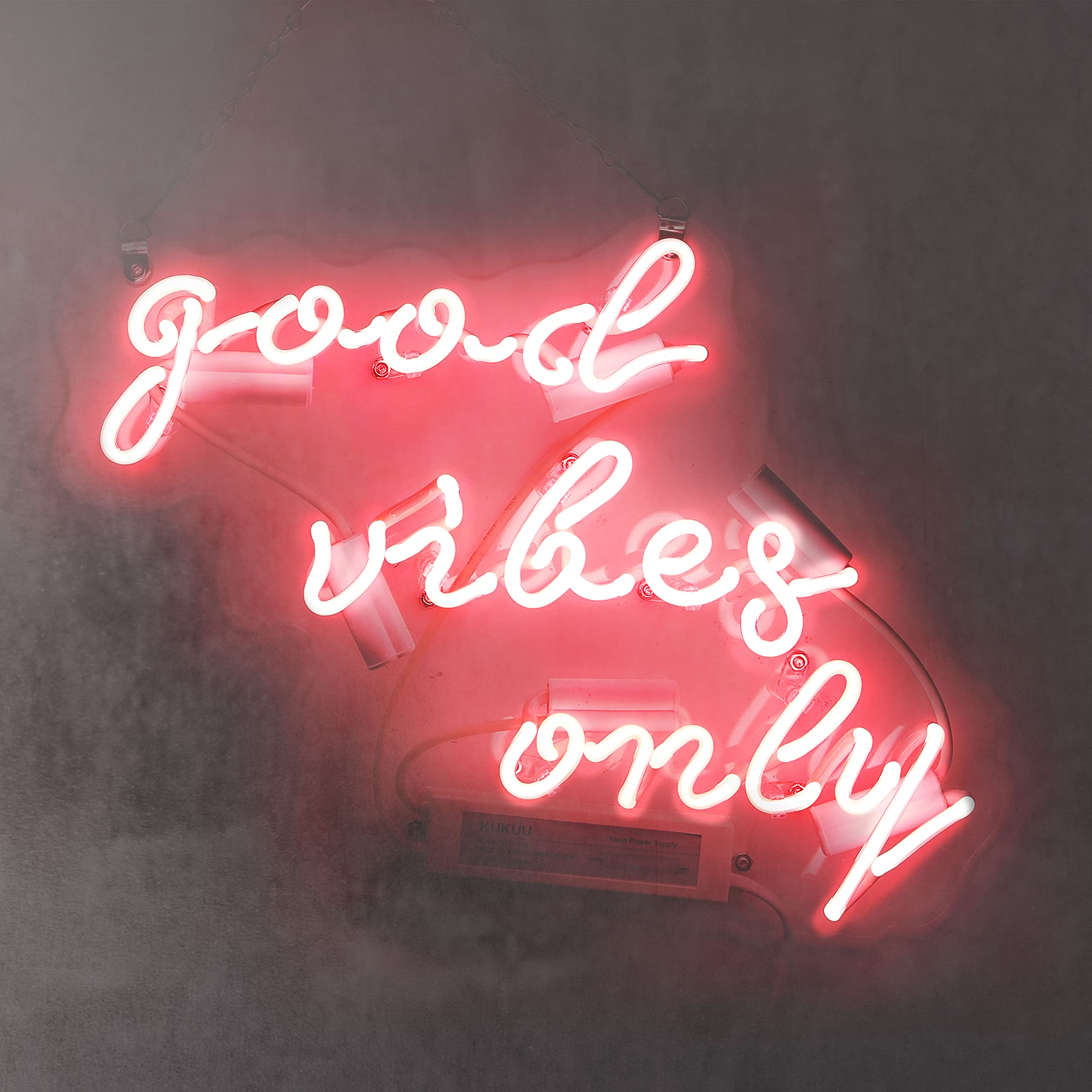 Neon Signs Good Vibes Only Neon Light Sign Hanging Neon Sign Pink Neon Lights Neon Wall Sign