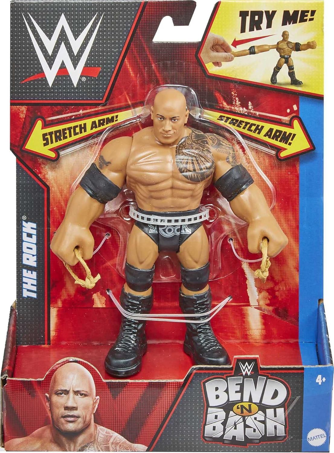 WWE Bend 'n Bash Posable 5.5-inch The Rock Action Figure