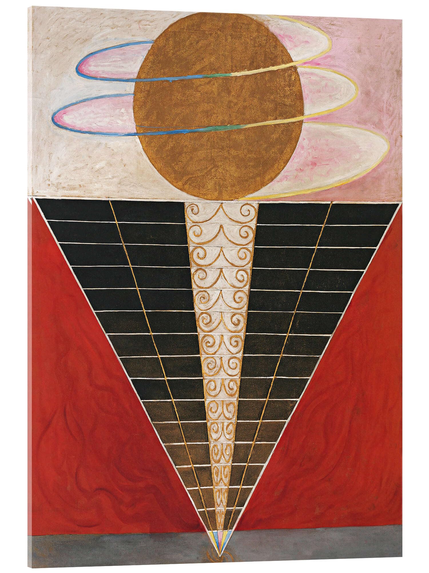 Posterlounge Nr. 2, Altarbild Acrylglasbild | 70 x 90 cm von Hilma af Klint Rot Wandbilder Wanddeko