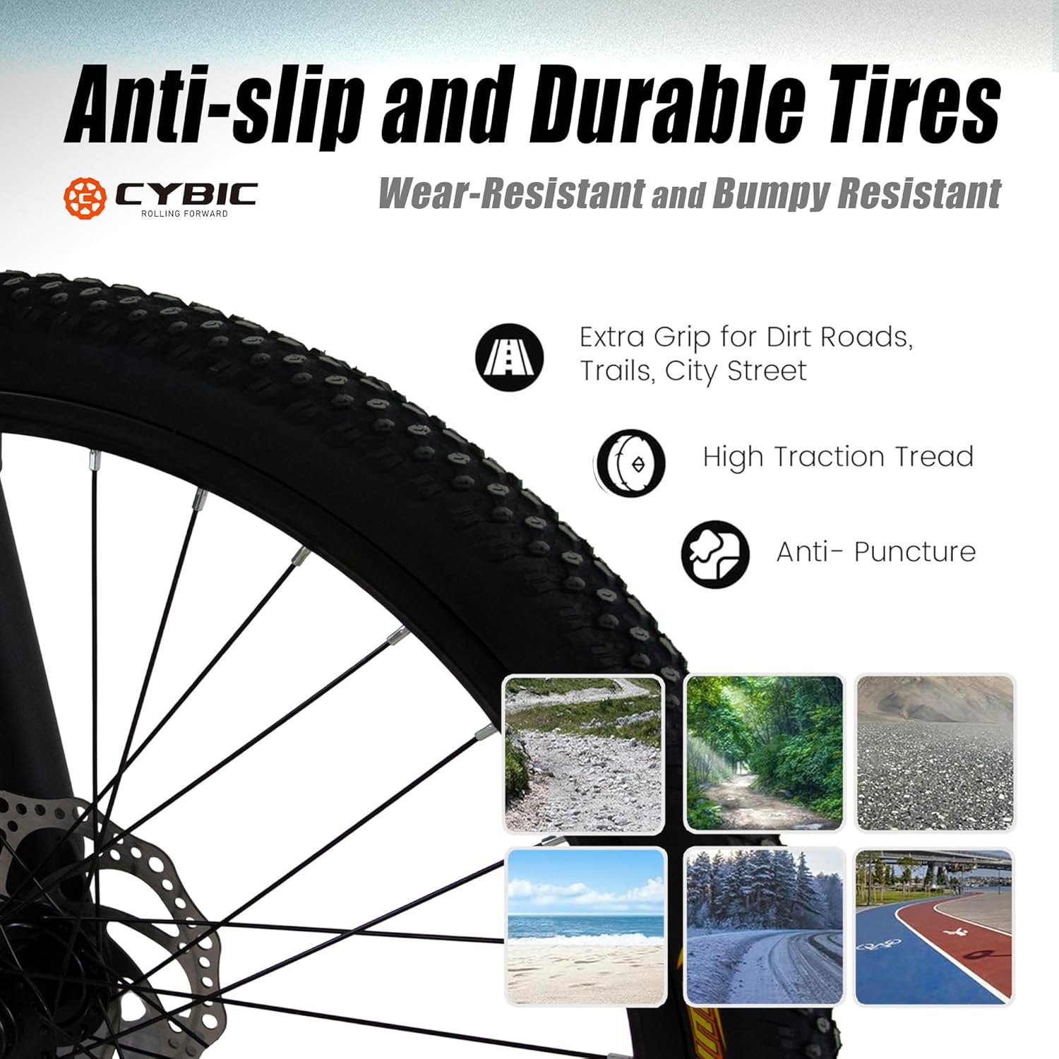 CYBIC Mountain Bike with 21-Speed, 26 Inch Aluminum Frame, Dual Disc Brake Mens and Womens Mountain Bike, Lightweight Cycling Bicycle, MTB Bicycle for Adults