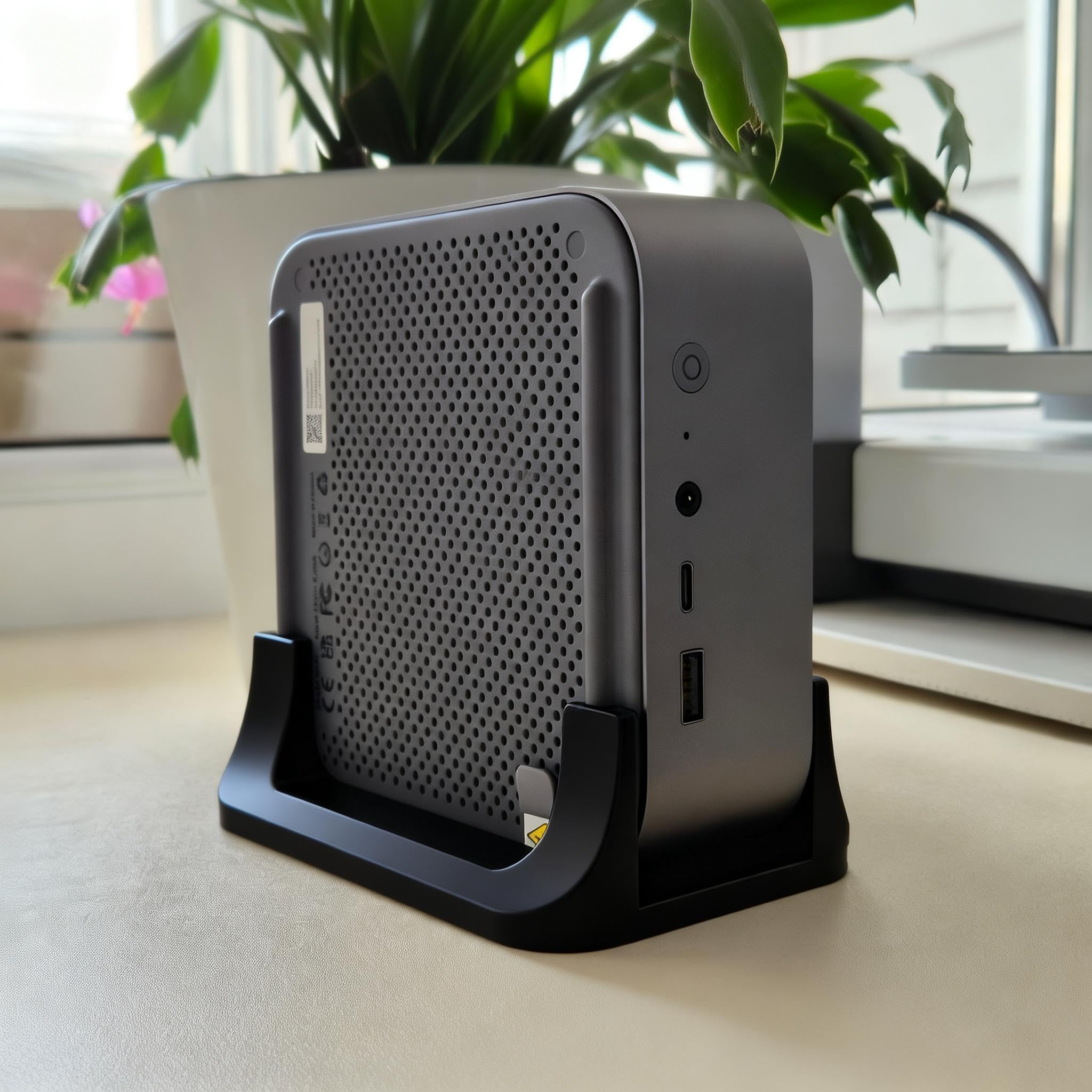 Vertical Stand for Beelink SER8, Desktop Holder Dock with Stability Base (Black)