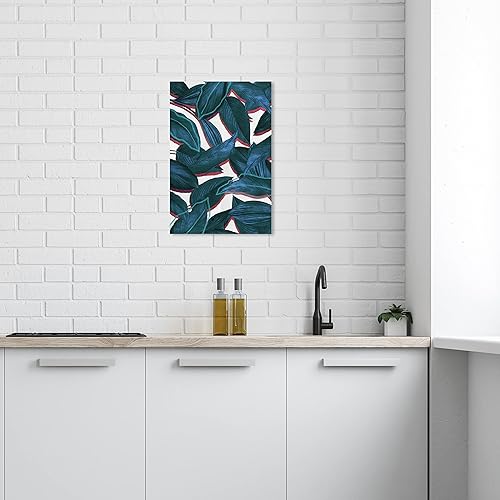 Miniatura 4 de Wynwood Studio Lienzo artístico floral y botánico - Las Hojas, arte de pared para sala de estar, dormitorio y baño, 16 x 24 pulgadas, decoración del