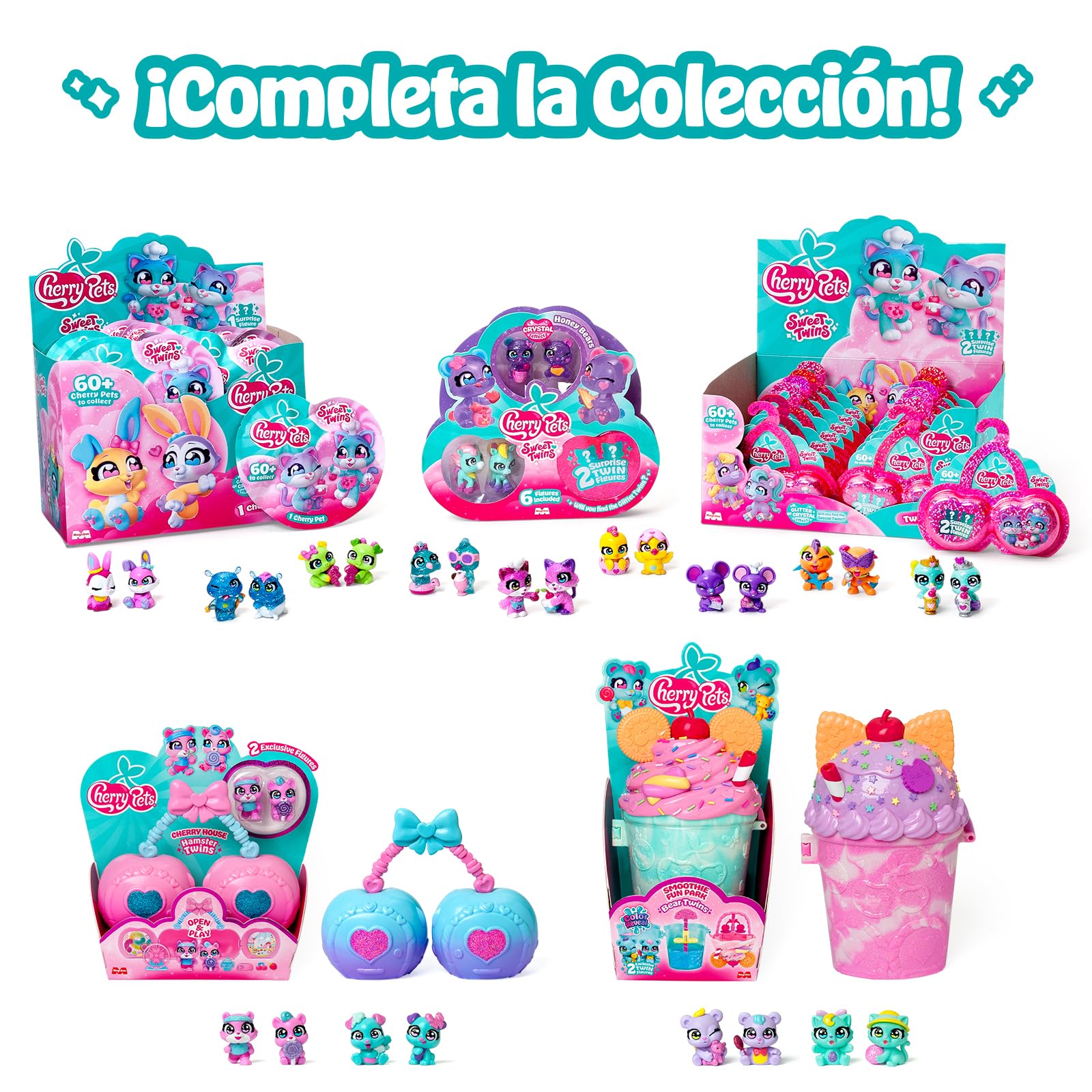 Sweet Twins Series – Twin Pack. Incluye 2 Figuras coleccionables gemelas Sorpresa y 1 Checklist.