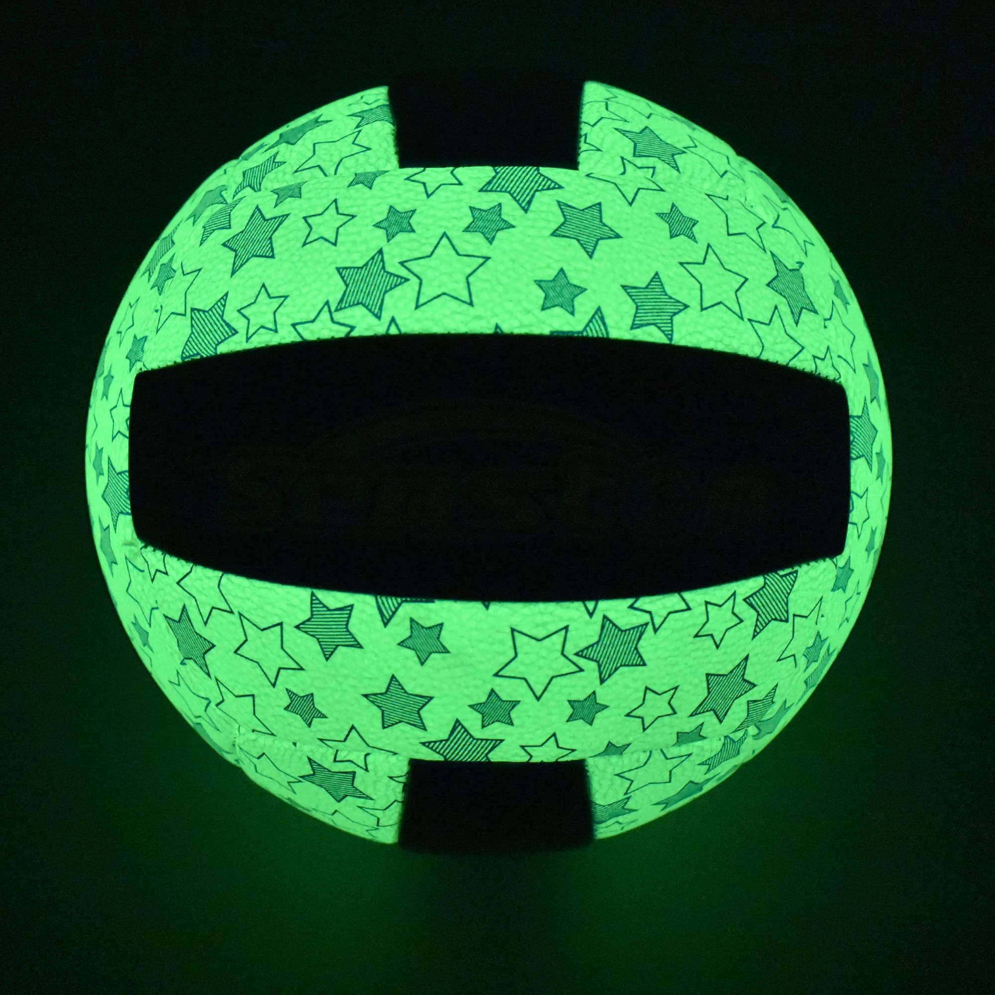 Senston Glow In The Dark Volleyball Size 5, Glowing Leather Volleyball Gift For
