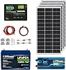 ExpertPower 1.3KWH 12V Solar Power Kit | LiFePO4 12V 100Ah, 400W Mono Solar Panels, 30A MPPT Solar Charge Controller, 2KW Pure Sine Wave Inverter Charger | RV, Trailer, Camper, Marine, Off Grid