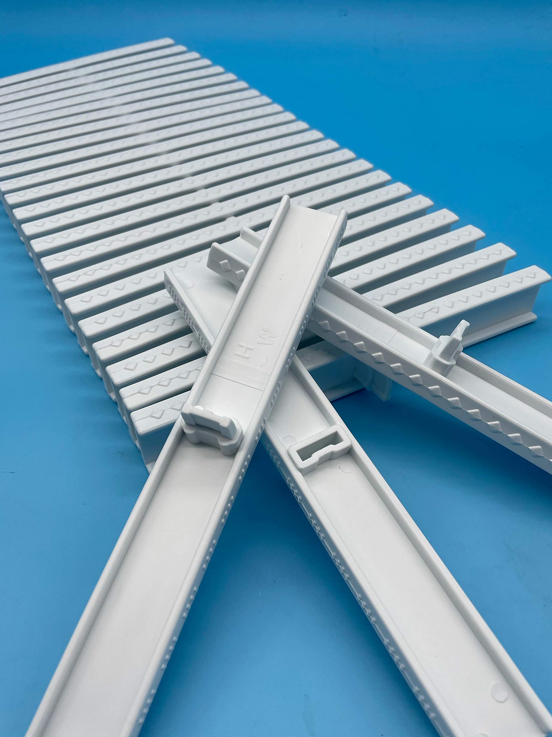 PI Rejilla Recta 245mm x 22mm Piscina | Rejilla Trasversal Adaptable a Curvas | Medidas Universales | Compatible con Rejillas Astral | PoolIberica (48 Unidades (Aprox: 1 Metro))