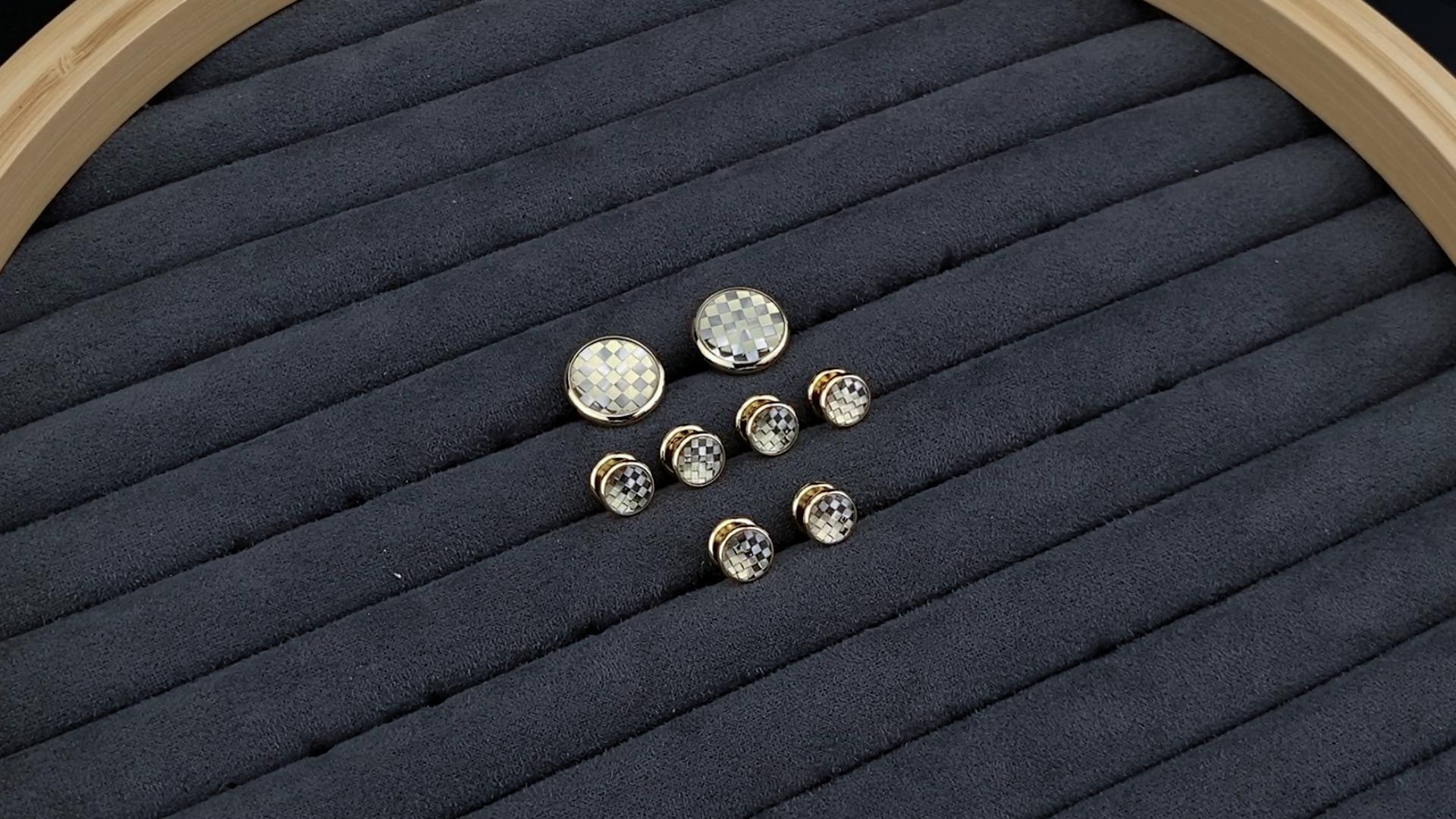 Set de Gemelos y Botones para Camisa de Hombre Clásico miniatura 7