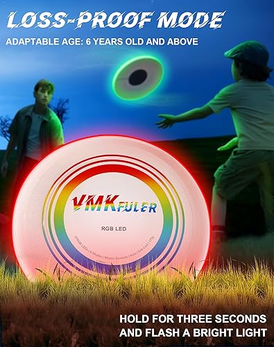 Miniatura 5 de Vmkfuler LED Flying Disc-RGB LED, Light Up Ultimate Flying Disc, Smart Modes, Anti-Lost, Rechargeable, Ideal Gift for AdultBoysTeensKids, 175g