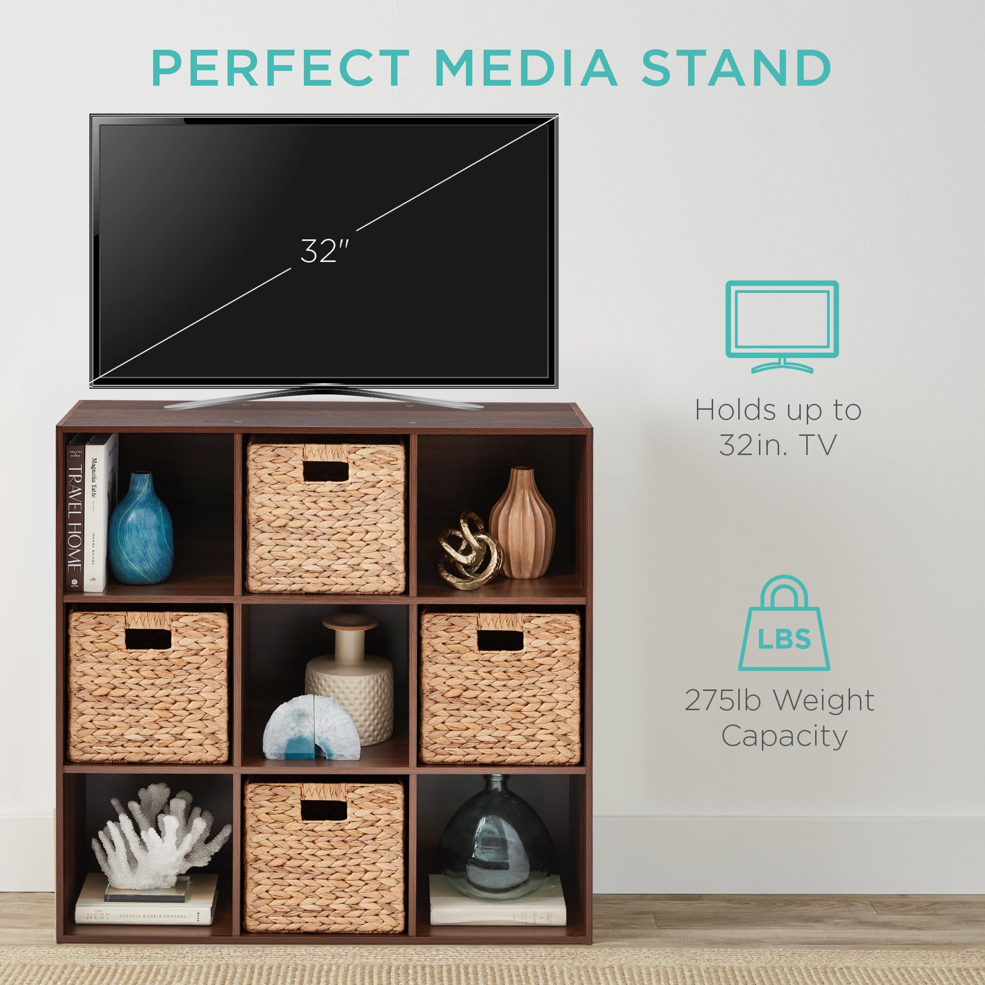 Amazon.com: Best Choice Products 9-Cube Storage Organizer, 11in