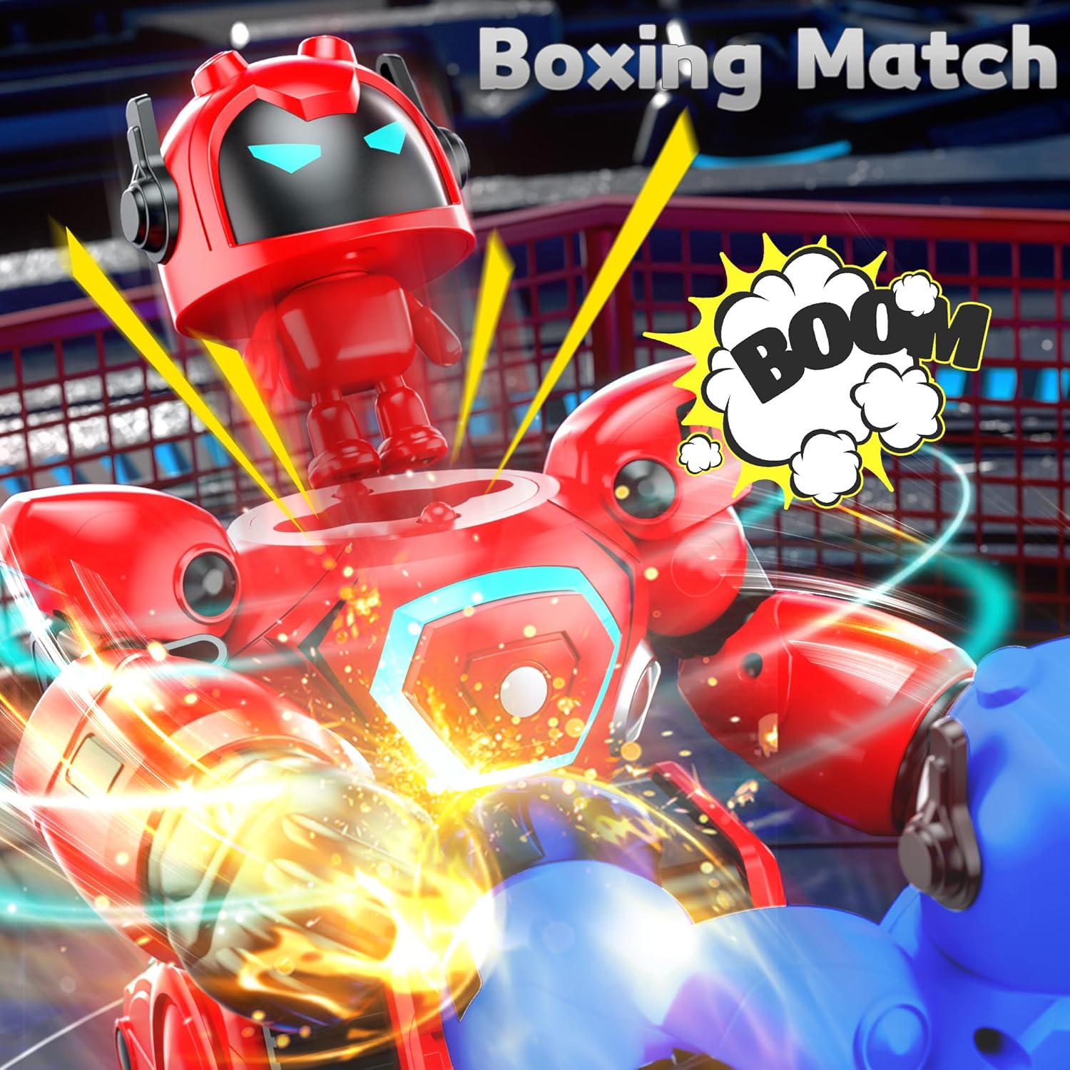 LZZAPJ 2-Pack Remote Control Fighting Robot Battle Bots Toys with Sounds & Lights - Soccer Game Mode, Suitable for Adults & Kids Ages 6 7 8 9 10 11 12+, Ideal Christmas/Birthday Gift for Boys