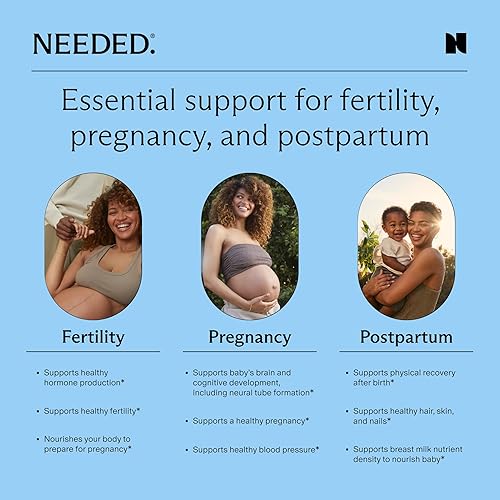 Miniatura 5 de Needed. Multivitamínico para prenatal | Cápsula prenatal Multi Essentials - Embarazo, Lactancia, Posparto | Formulado por expertos y probado por