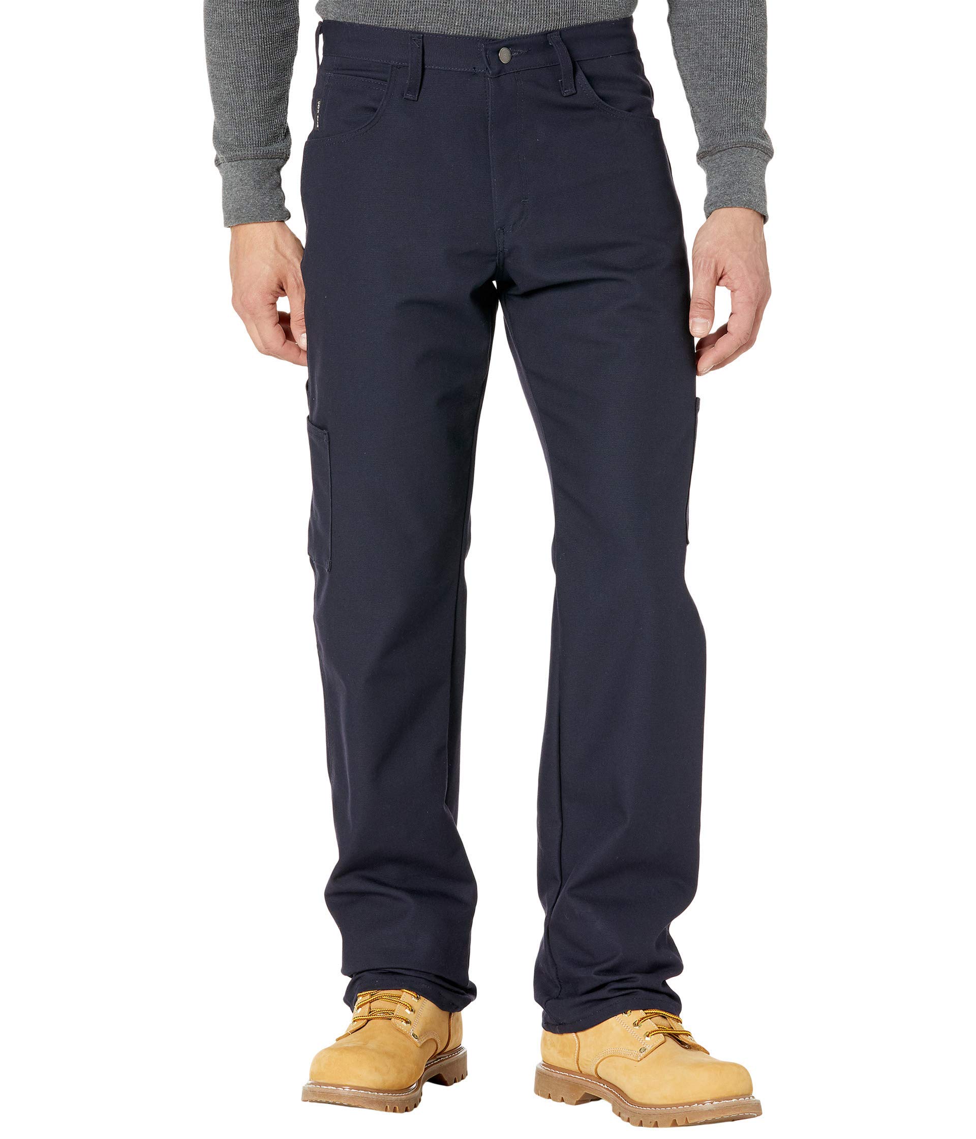 Bulwark FRBulwark Flame Resistant 11 oz Cotton/Nylon Excel FR Mens ComforTouch Dungaree with Five Jean Style Pockets, Navy Duck, Waist and 34 Inseam