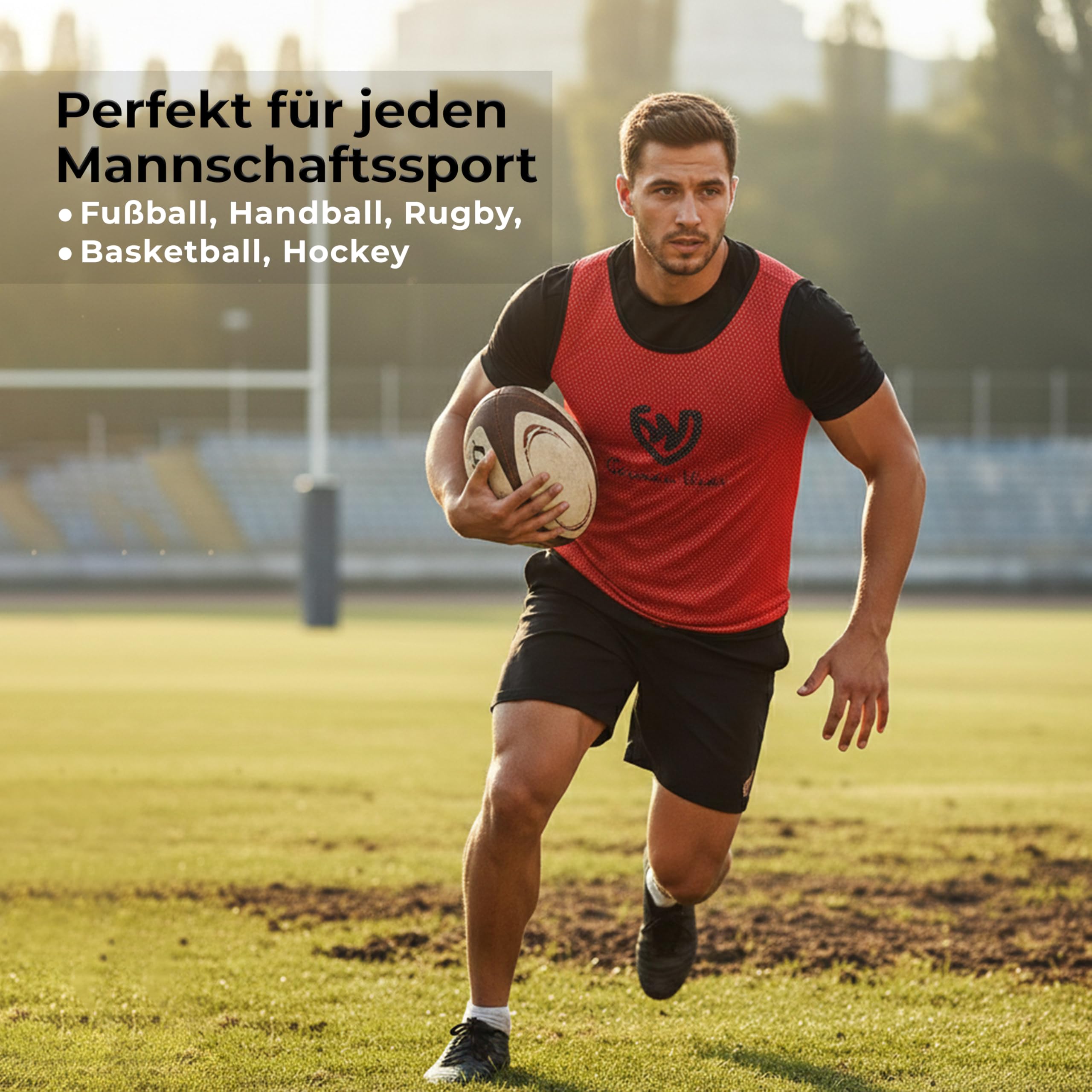 German Wear 12x Fußball Leibchen Trainingsleibchen Markierungshemd Fußballleibchen für Kinder Jugend und Erwachsene