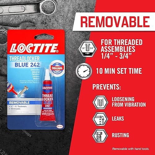 Vista 24 de Fijador de roscas Loctite Blue 242, tubo de 0.2 fl oz (209728), 209728