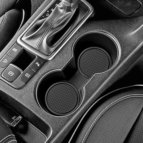 Paquete de 4 posavasos universales oscuros para automóvil, antideslizantes, líquidos, absorbentes, para automóvil, 2.7 pulgadas