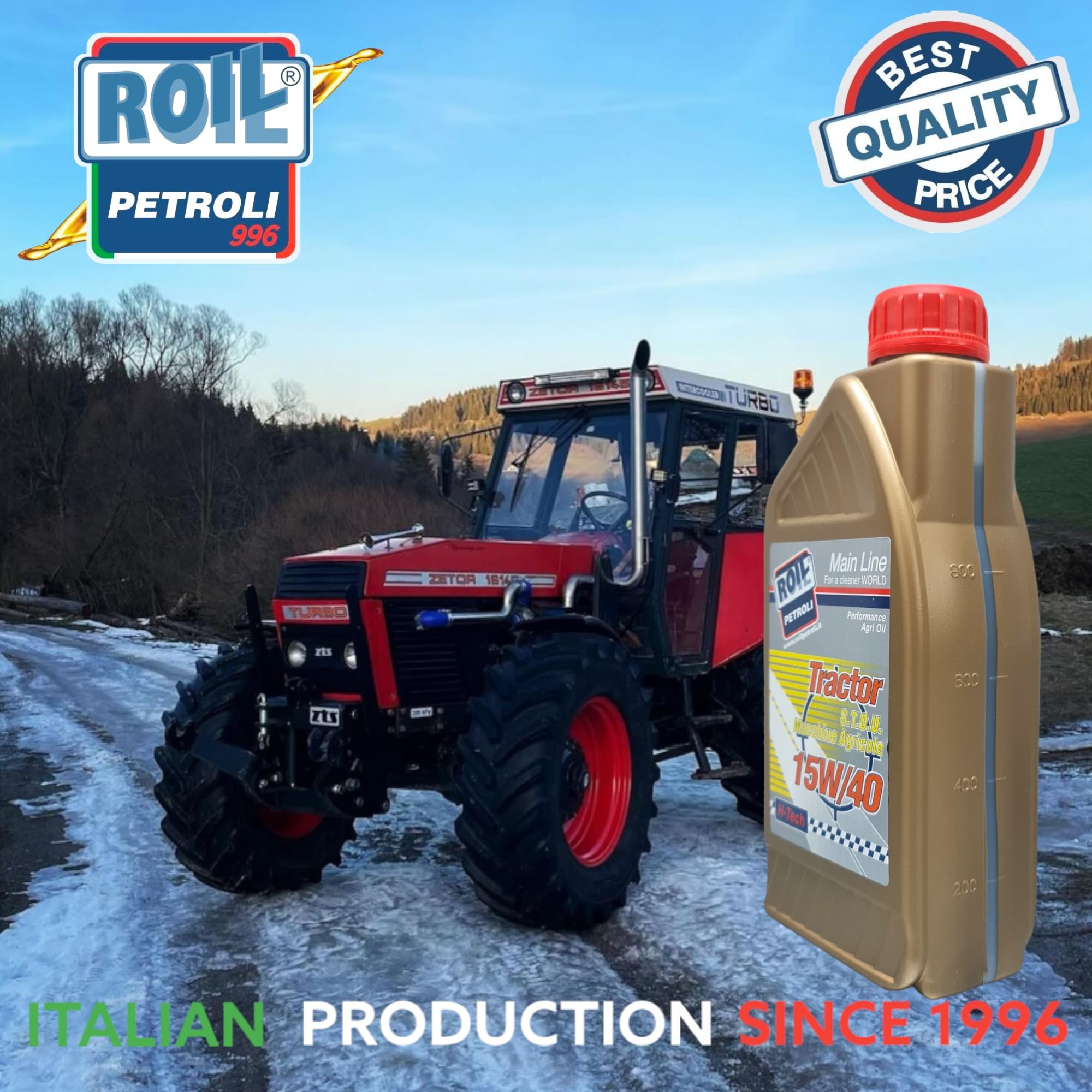Roil Tractor 15W/40 S.T.O.U. Olio per Trattori, Macchiene Agricole e Mezzi Movimento Terra