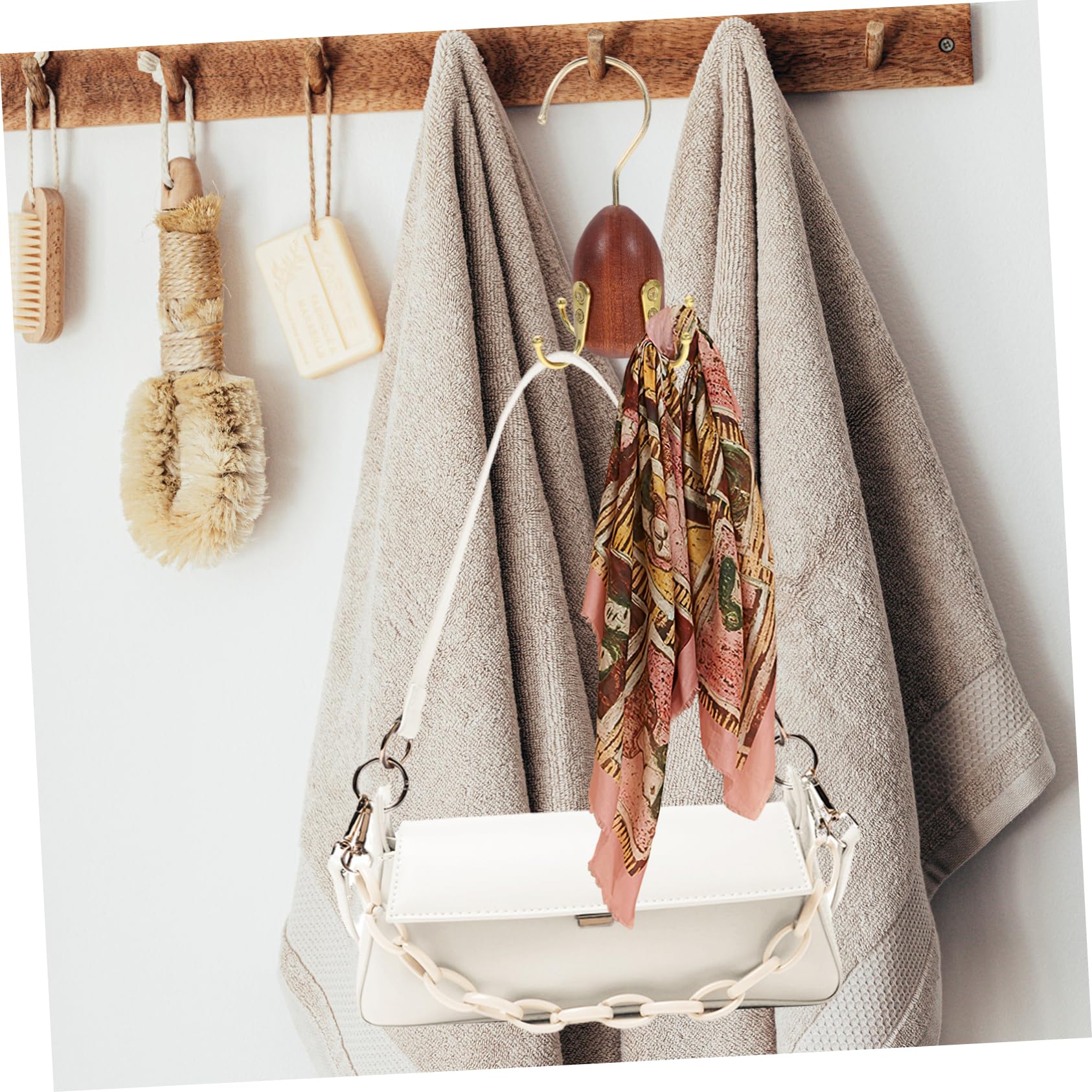 Cabilock 3piezas Organizador Colgante De Bolsos para Armario Multi-Ganchos para Bufandas Cinturones y Ropa Solución De Ahorro De Espacio Diseño Elegante y Duradero