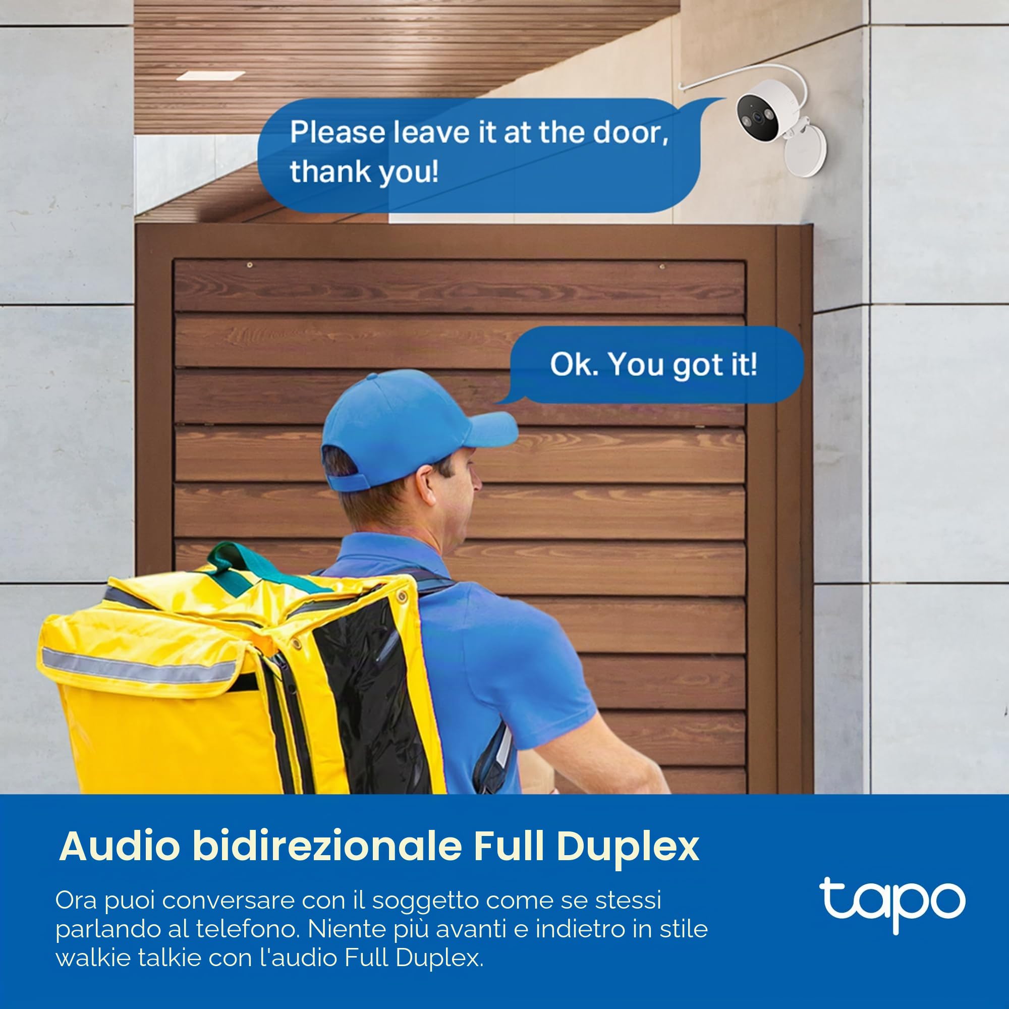 Tapo C120 Telecamera Wi-Fi Esterno & Interno, Videocamera Sorveglianza 2K 4MP, Sicurezza Domestica AI, Visione Notturna, Installazione semplice, Base Magnetica, IP66 Resistente Alle Intemperie, Alexa