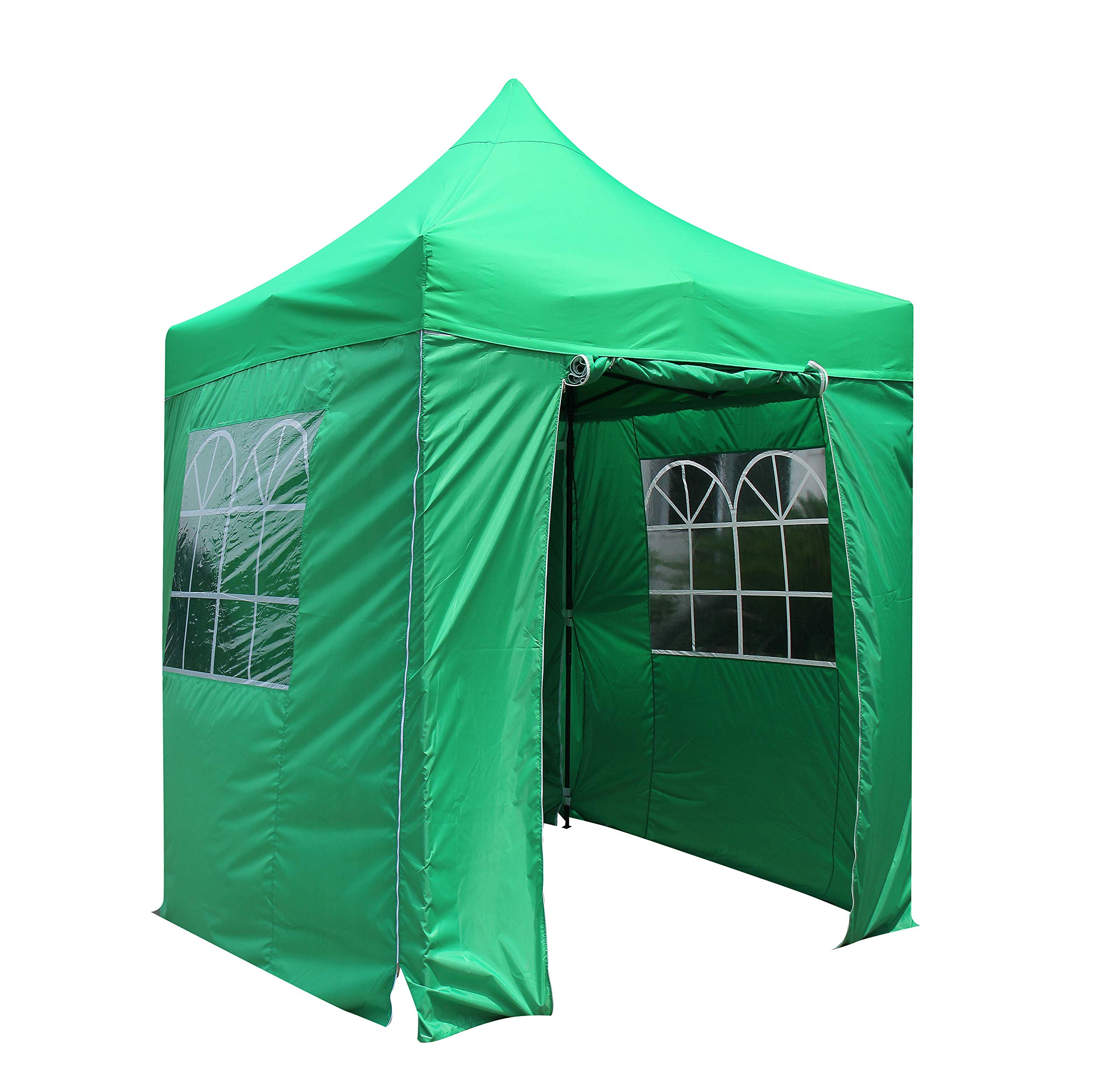 All Seasons Gazebos, Choice Of 5 Colours, 2x2m Heavy Duty, Fully Waterproof, Premium Pop Up Gazebo With 4 x Zip Up Side Panels, Carry Bag With Wheels and 4 x leg weight bags (Bright Green) โ image 1