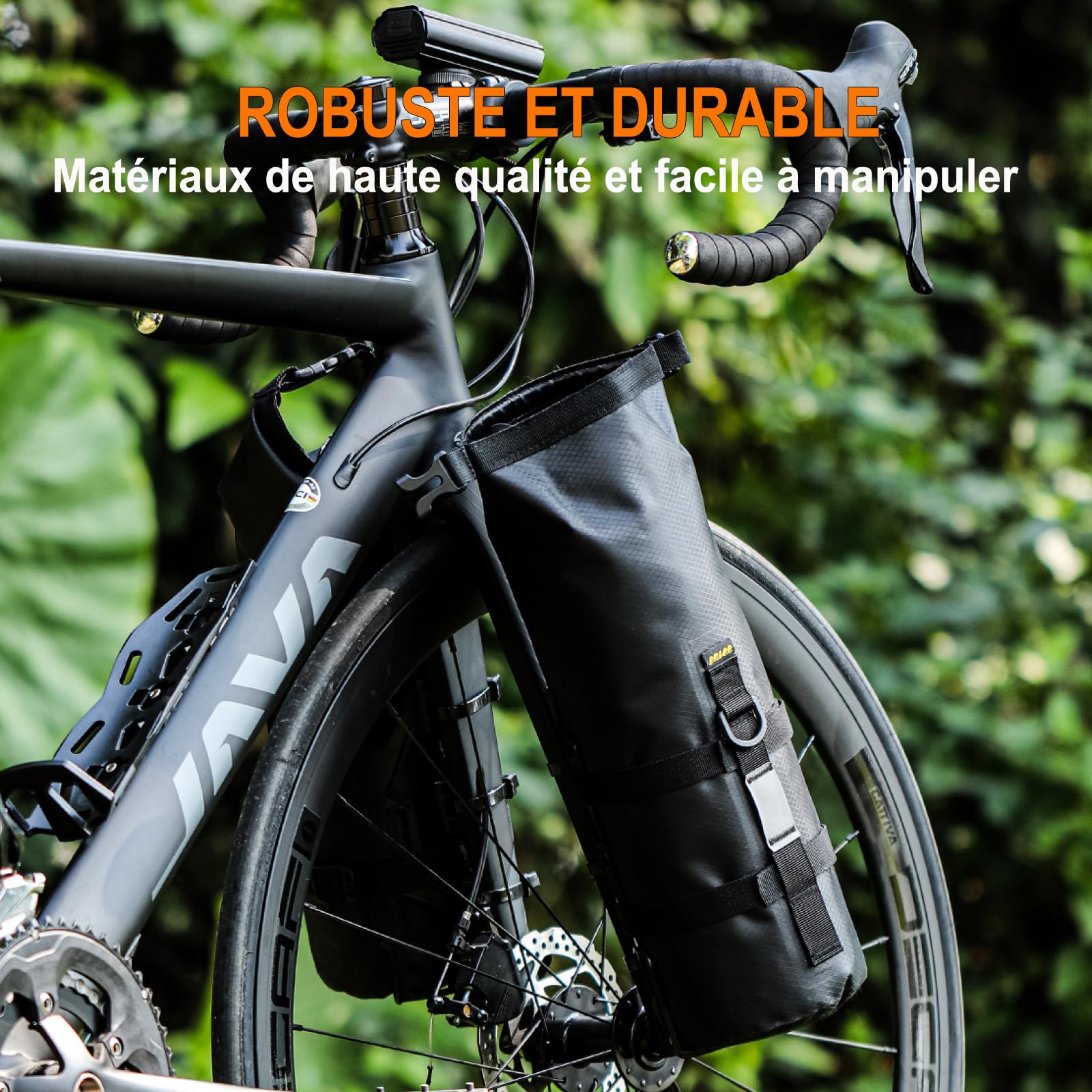 Sacoche Vélo Étanche 5L - Guidon Ou Cadre | Pour VTT, Vélo De Route & Vélos Électriques | Fixation Facile