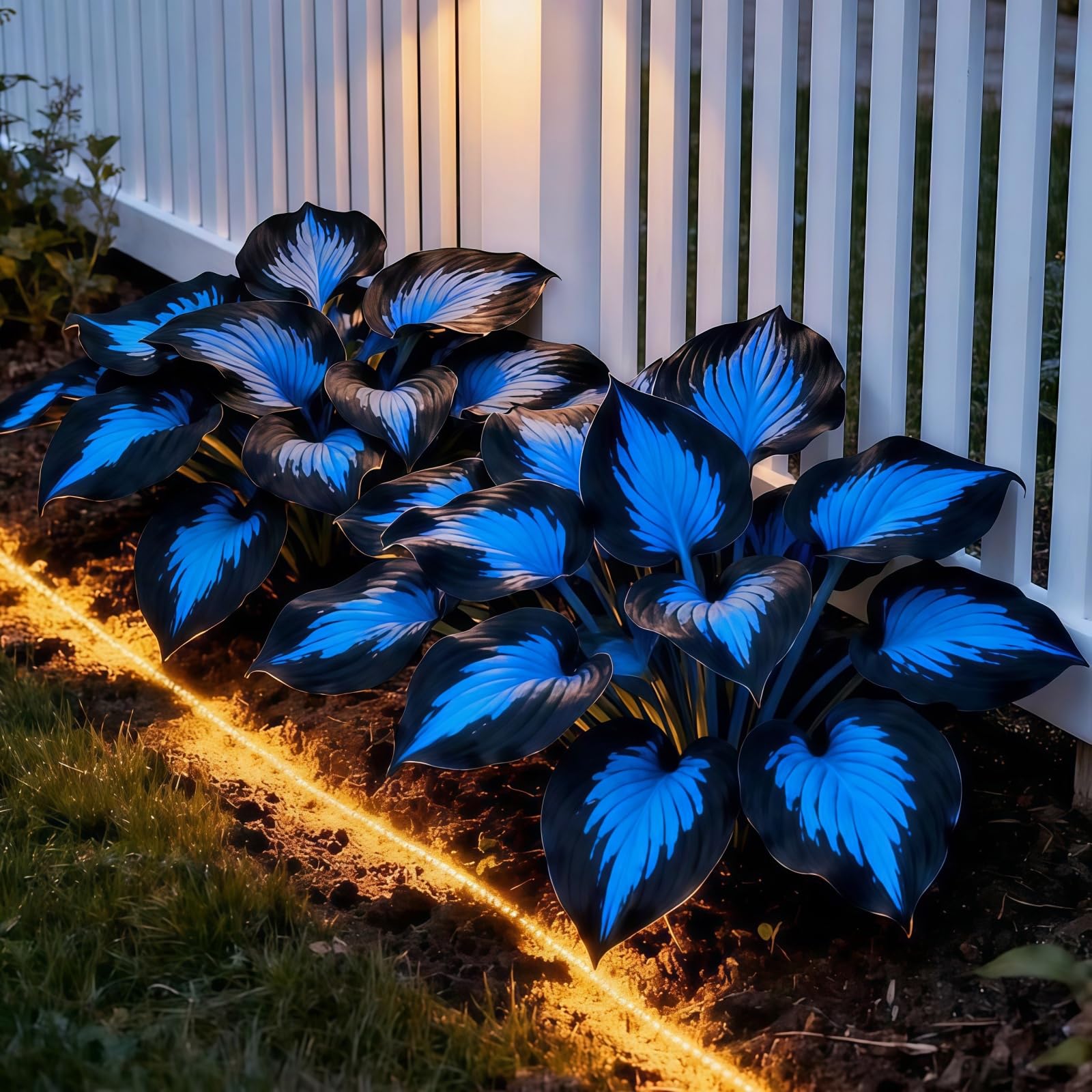 Perennial/Midnight Blue Heart Hosta Bulbs,Suitable for Shade Planting,Low Maintenance,Excellent Display-2bulbs-A โ image 1