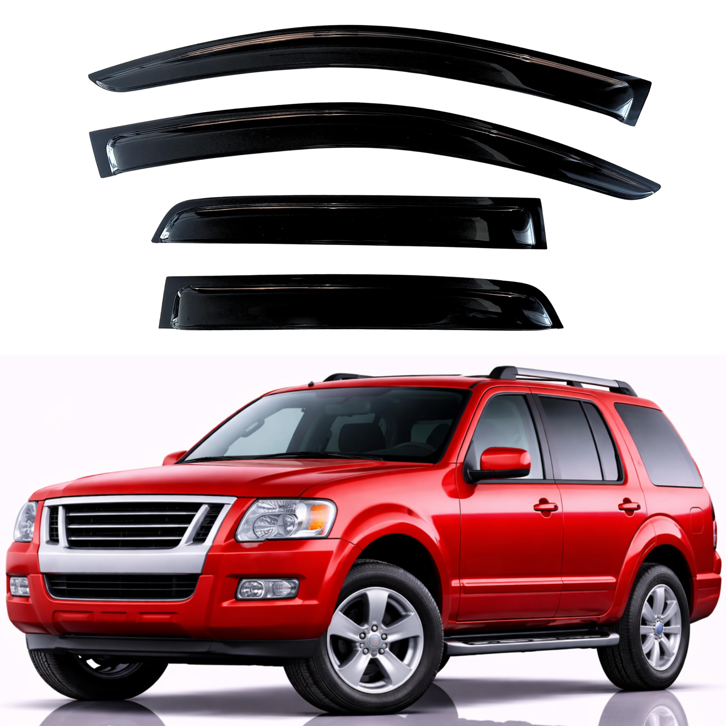 KPY Rain Guard Fit for 2002-2010 Ford Explorer 4-Door &amp; Mercury Mountaineer