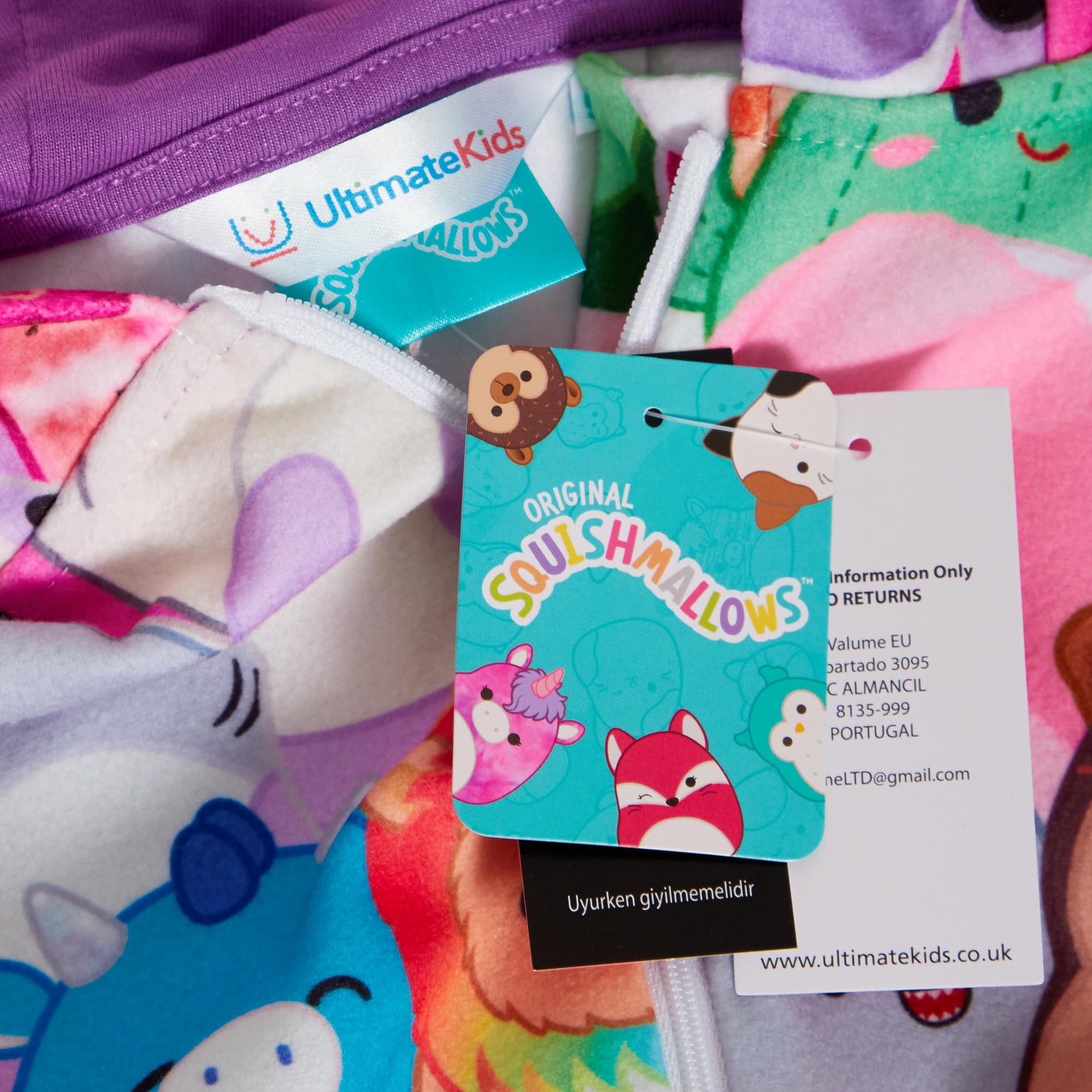 Squishmallows Mädchen Onesie Warm Fleece All In One Squish Squad Pyjamas Kinder Fleece Pjs Loungewear
