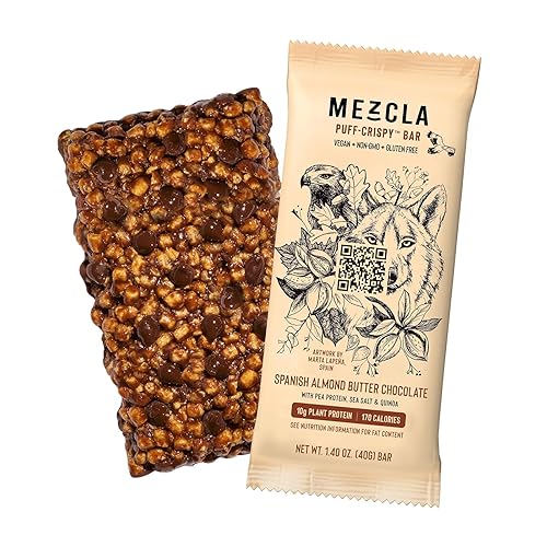 Mezcla Barras de proteína vegana, aperitivo sin gluten hecho con chocolate negro, proteína de guisante, almendras y otros ingredientes premium,