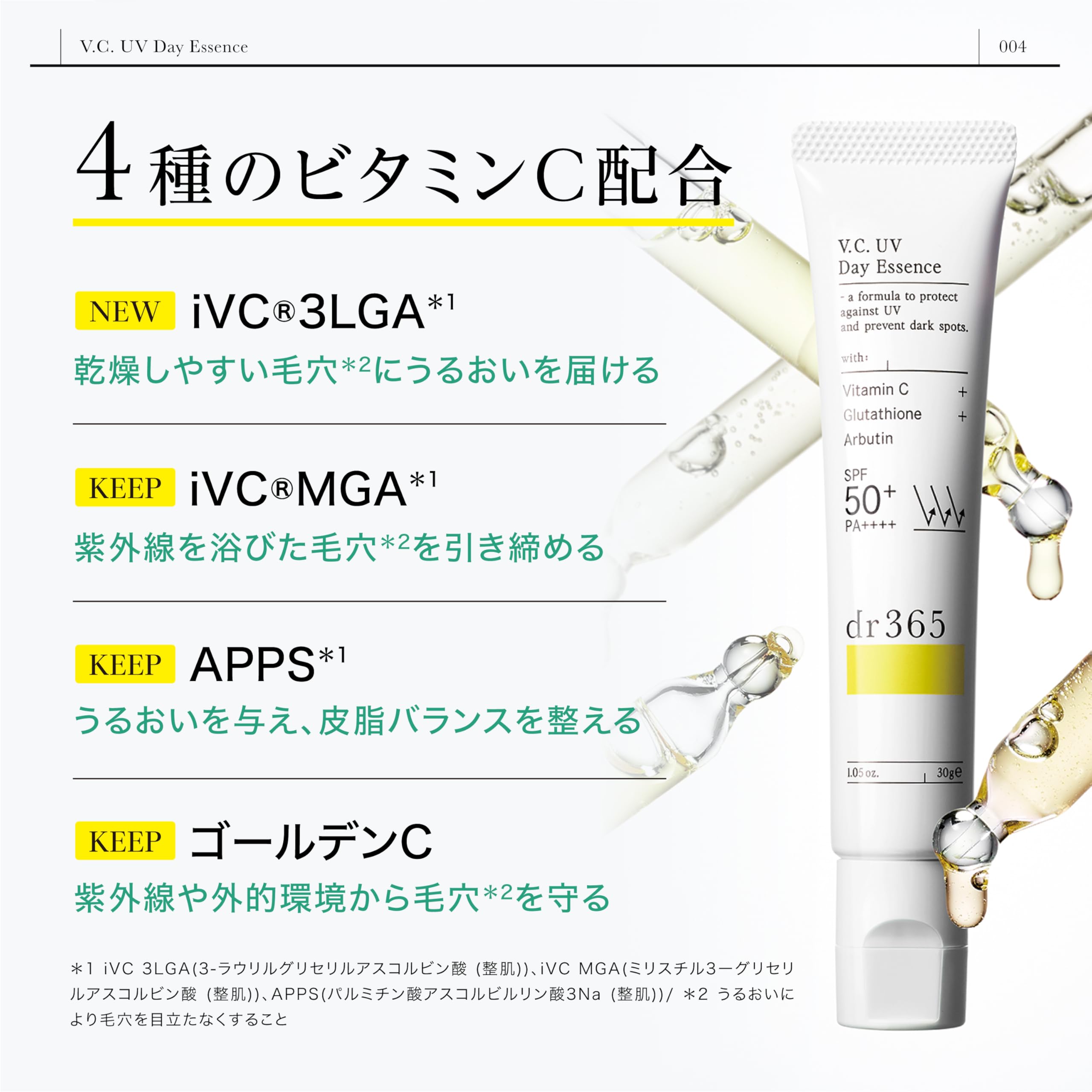 dr365 UVデイエッセンスC 2本セット Amazon.co.jp: dr365 V.C. UVデイエッセンス N 2本セット 日焼け止め