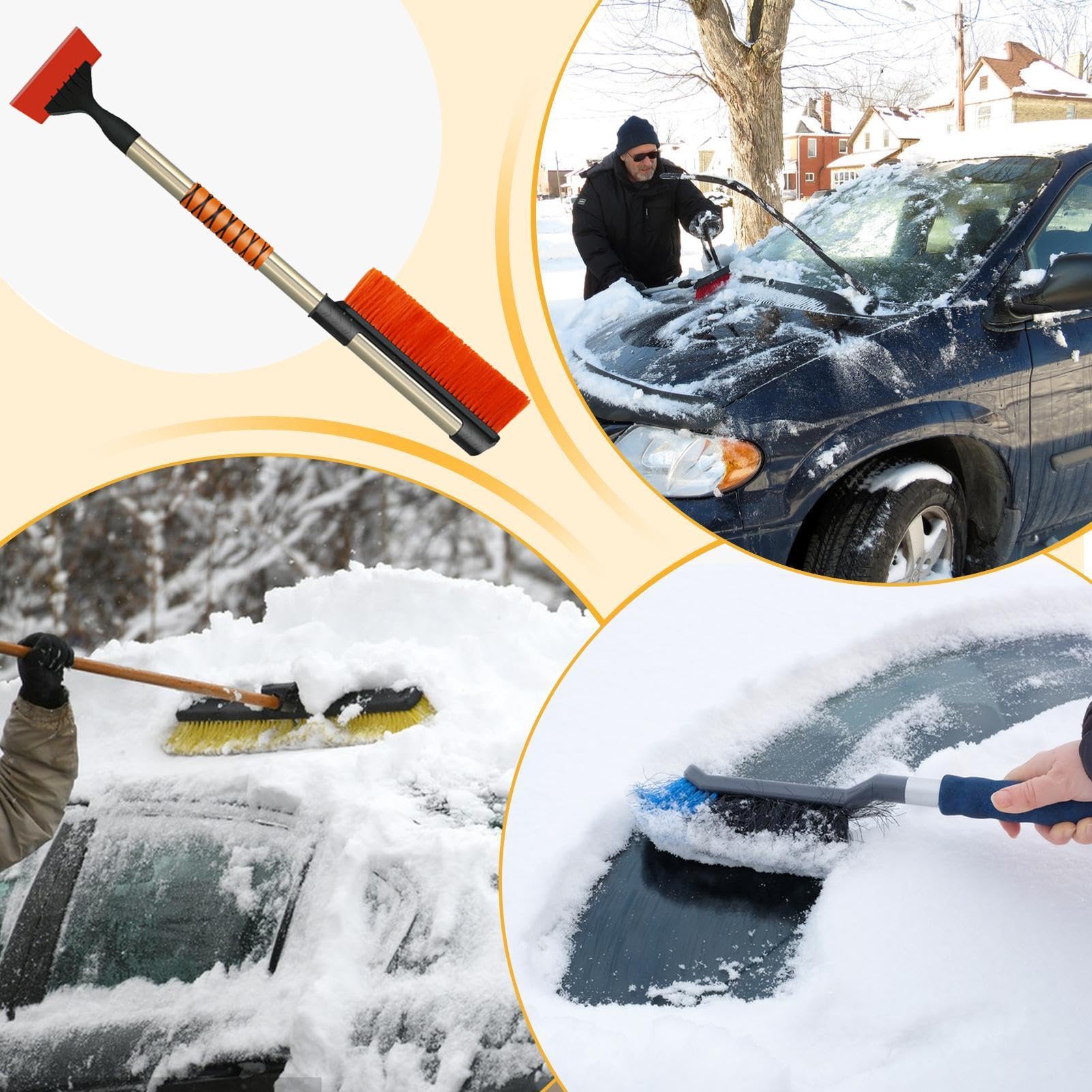 Raschietti Ghiaccio per Parabrezza Auto Rimuovi e Pulitore Parabrezza | Spazzola Raschietto Neve Auto Per SUV Camion Parabrezza Outdoor Inverno Manutenzione Guida Pendolarismo Quotidiana