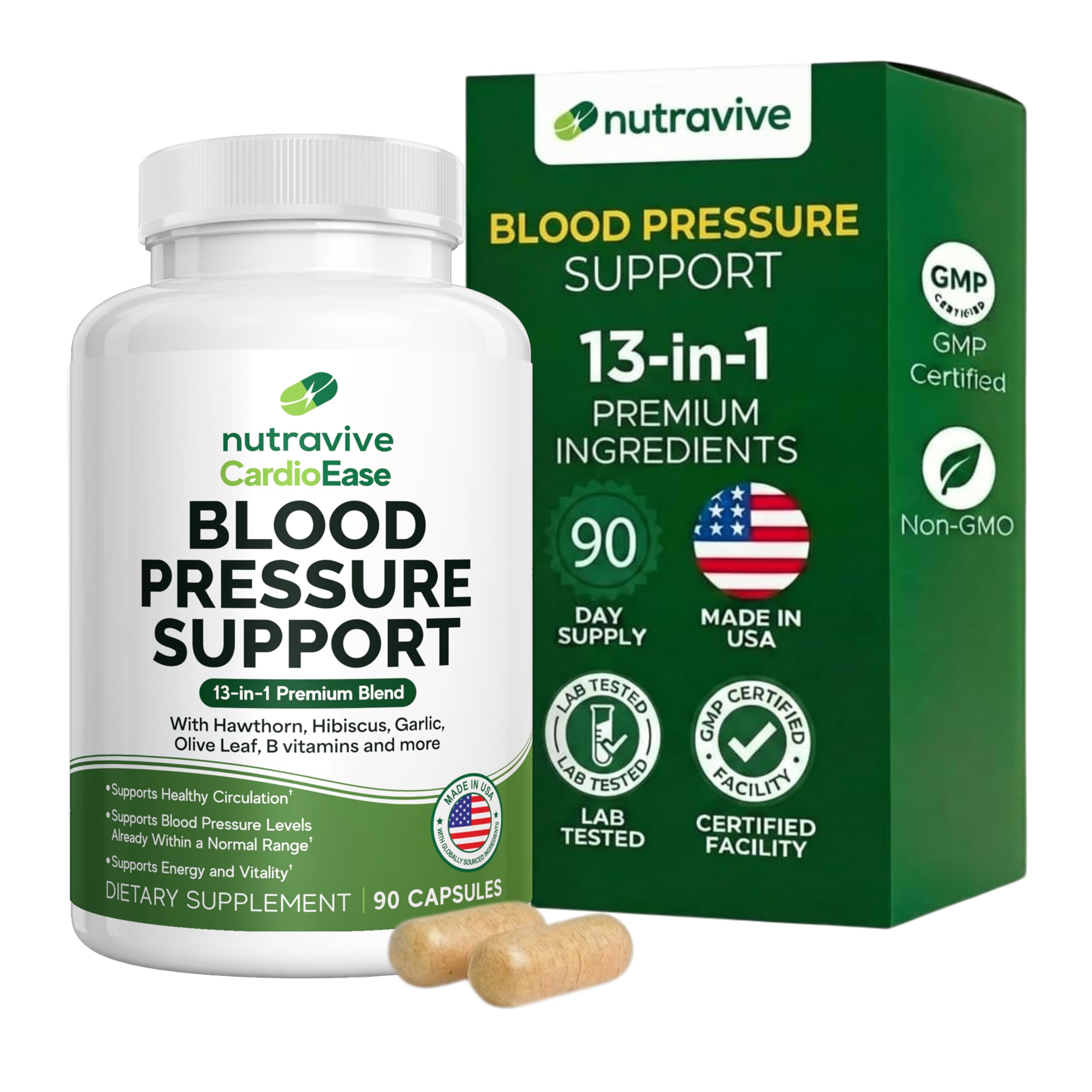 Amazon.com: Nutravive 13-in-1 Heart Health Supplement – Supports