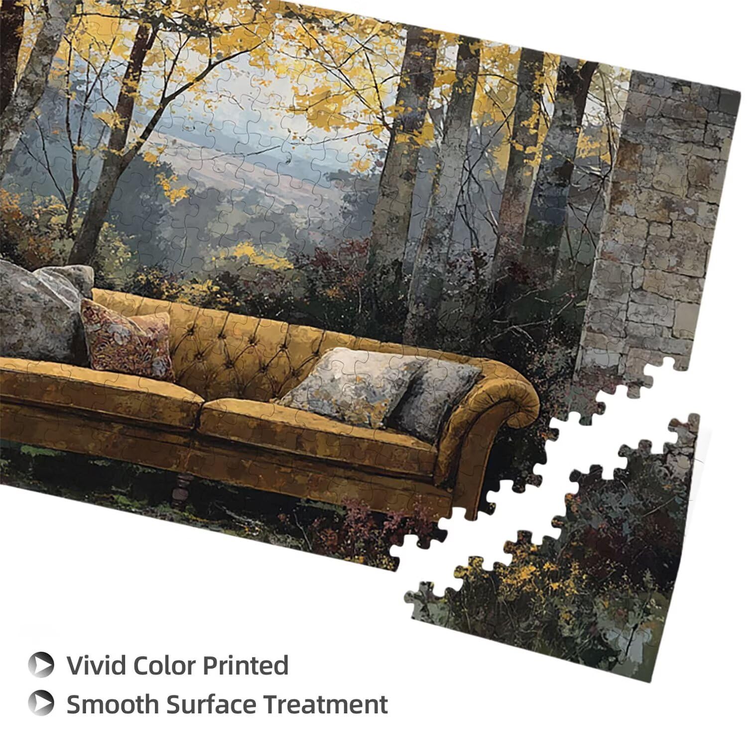 Puzzle de Madera para Adultos 1312 Piezas - Bosque, Obra de Arte de Juego de Rompecabezas para Adultos, Puzzle de Impresión de Alta Definición Multicolor, Pasatiempo Creativo Regalo b-810