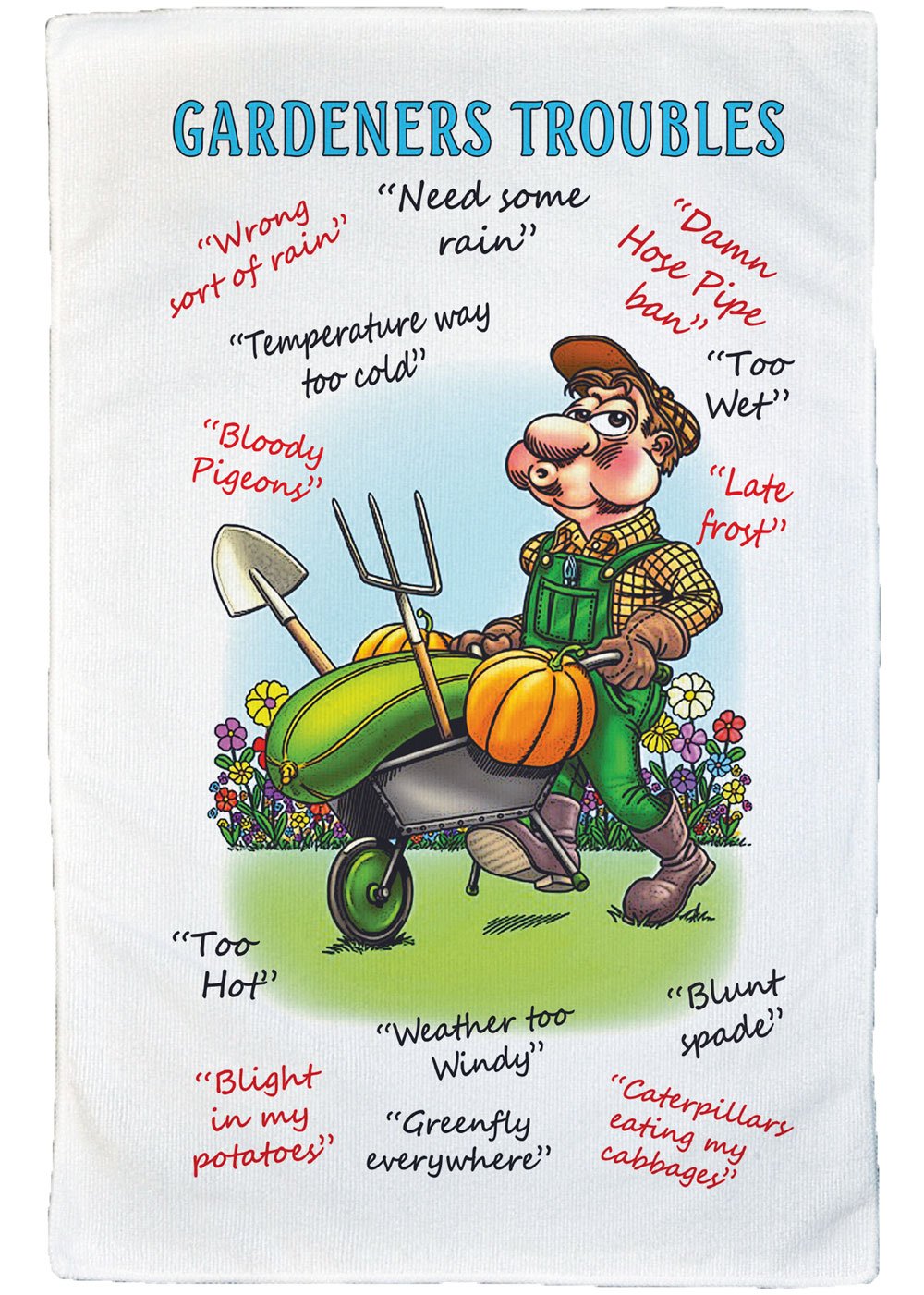 Personalised4u Gardening Excuses Microfibre Tea Towel