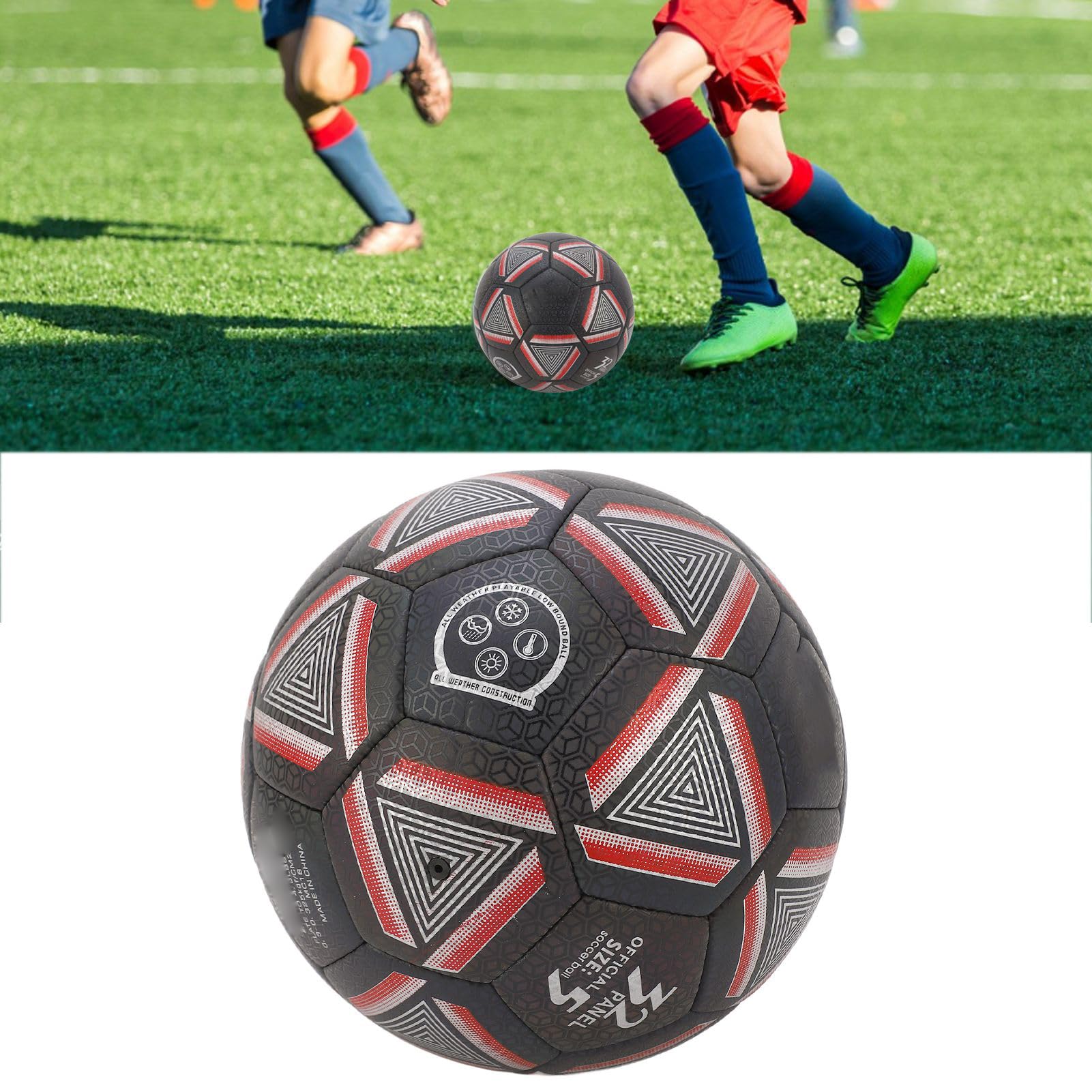 Calcio Riflettente, Palla Luminosa Riflettente Universale, Pallone da Calcio Luminoso in Pelle PU, Palla Sportiva Riflettente per Giochi notturni di Allenamento