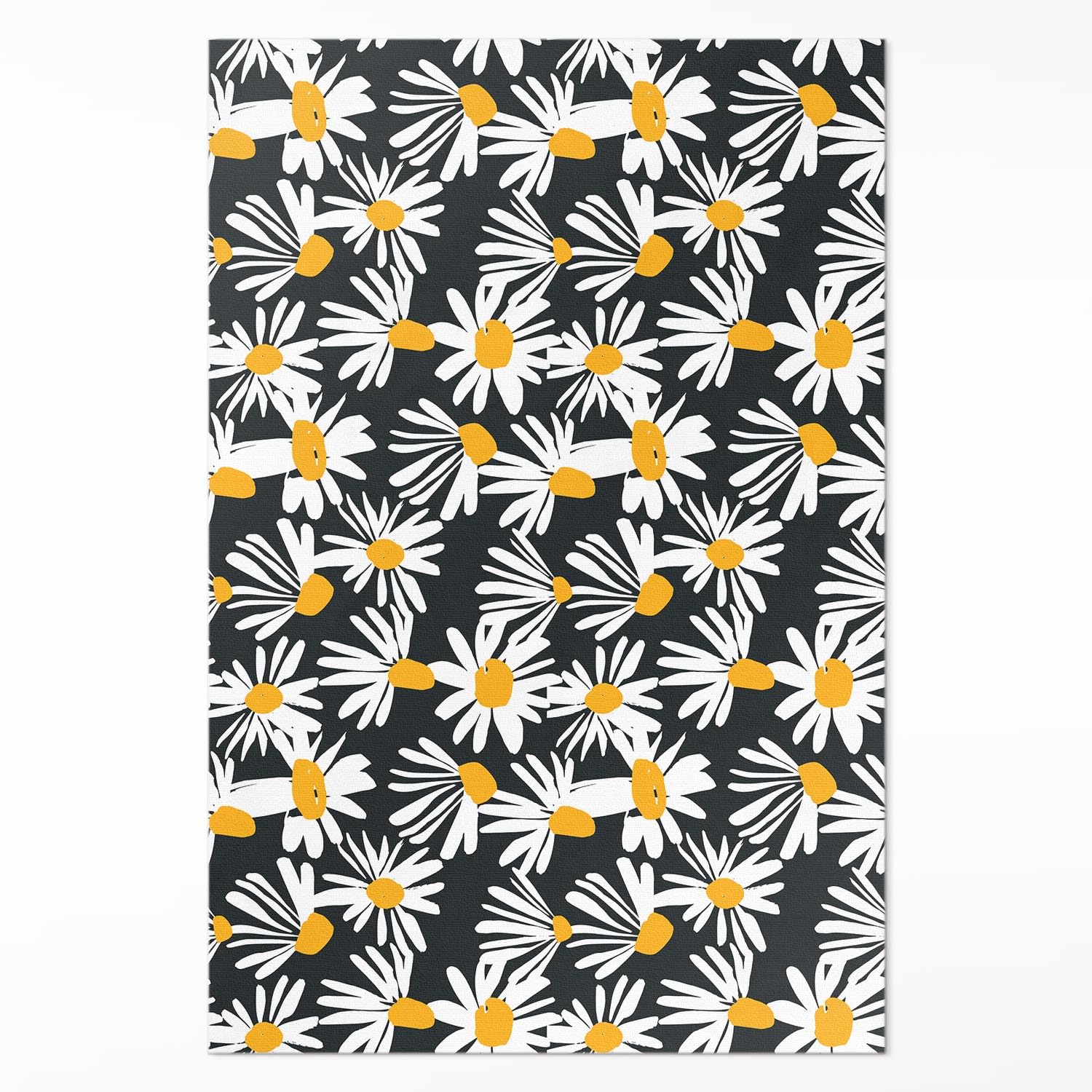 Tapis en vinyle 140x210 cm avec motif marguerites peintes Floorart