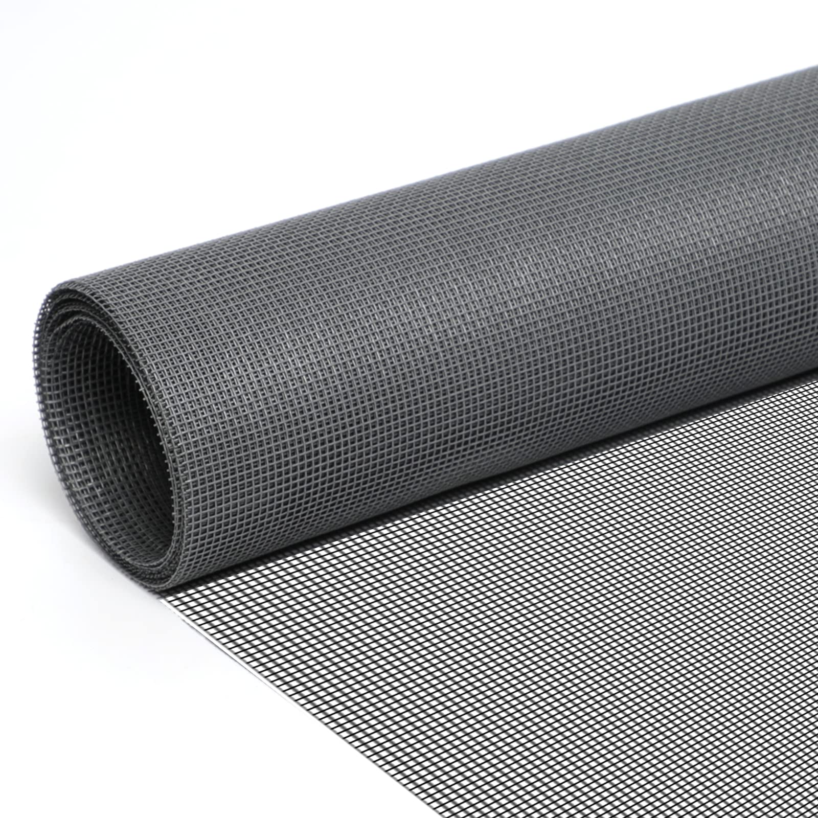 fowong Fly Screens for Windows - 120 x 250cm Grey Polyester Insect Mesh (2-Pack), 120 X 250 cm X 2pcs
