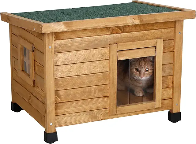 Geïsoleerd Kattenhuis voor Buiten - Kerbl Rustica 57x45x43 cm