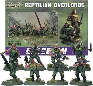Wargames Delivery - 爬虫類のドヴェロロス 宇宙名 - 28mmミニチュア 20個のアクションフィギュア 様々な装備とデジタルバンドル - プラスチックモデルキット